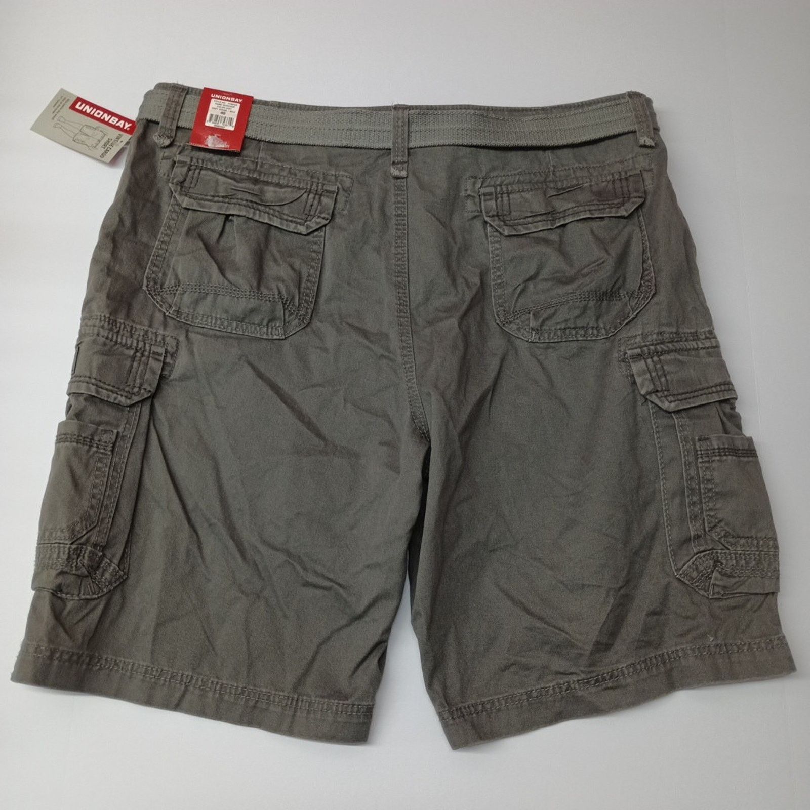 UNIONBAY Union Bay Cargo Shorts Men's Size 40 11” Ins Gray Goose Belt Size US 40 / EU 56 - 4 Thumbnail