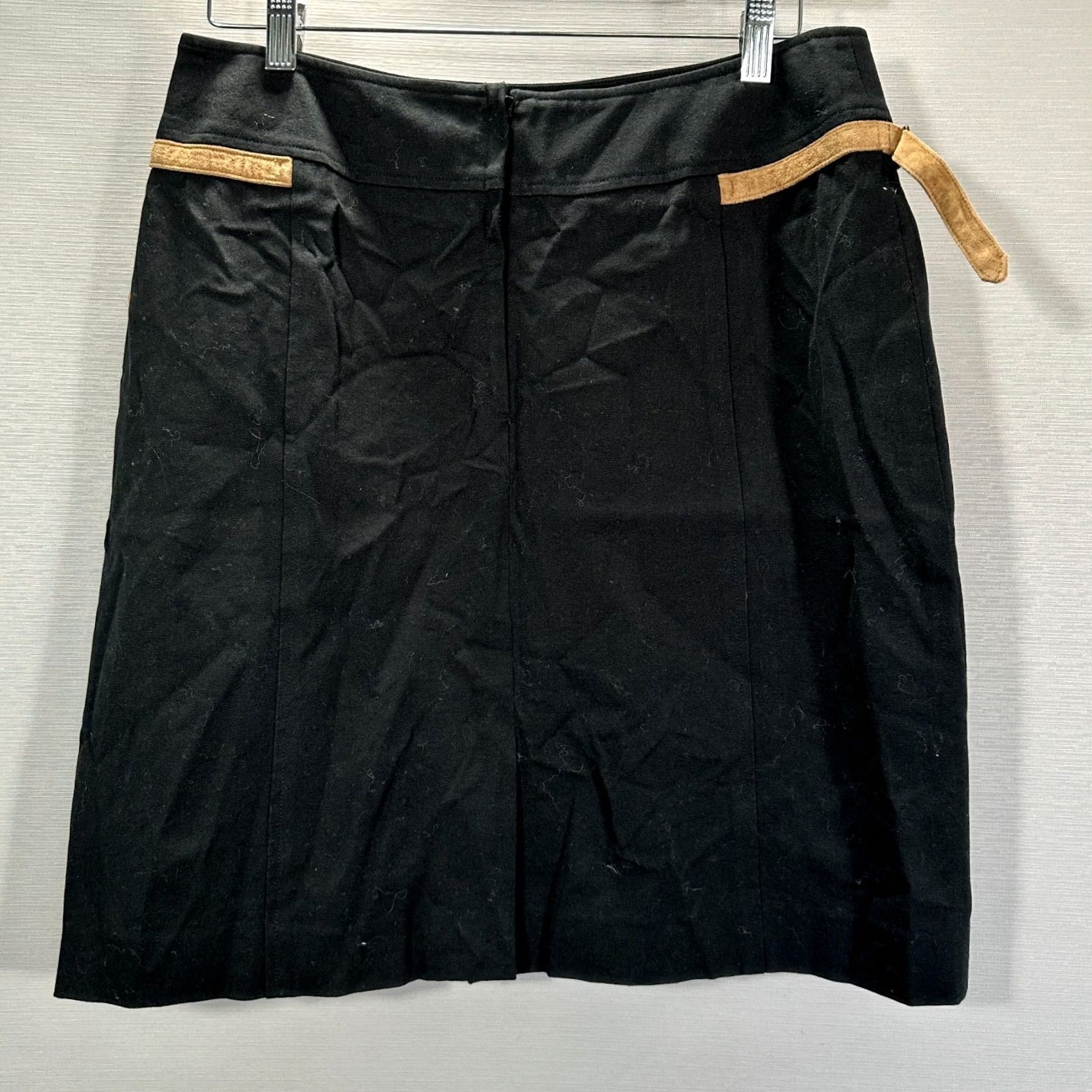 Lilly Pulitzer Lilly Pulitzer Skirt Black Cotton Stretch Pencil Womens Size 10 Suede Detail Zip Size 32" / US 10 / IT 46 - 4 Thumbnail