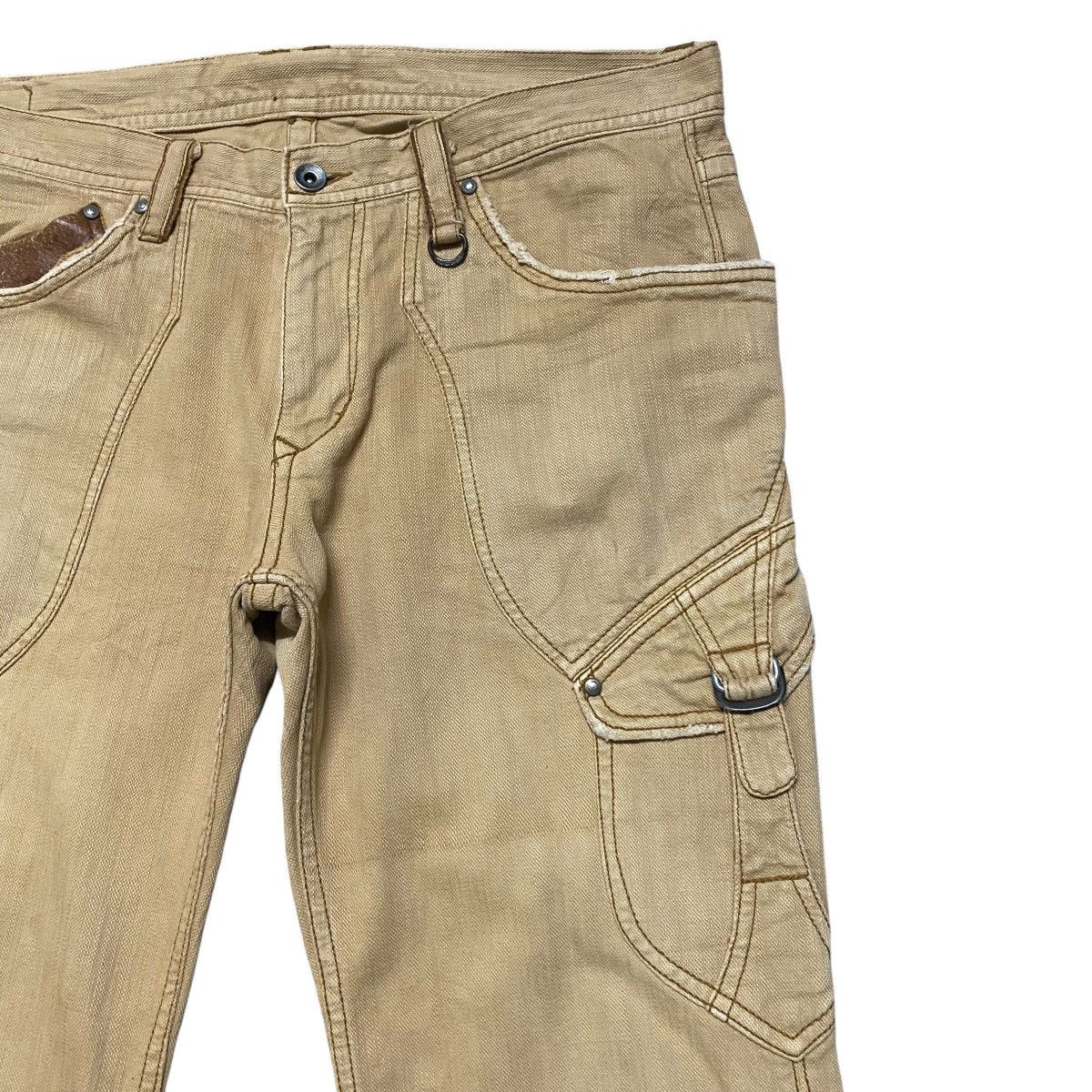 Nicole Club Y2K NCFM Denim Cargo Flare Pants Size US 34 / EU 50 - 6 Thumbnail
