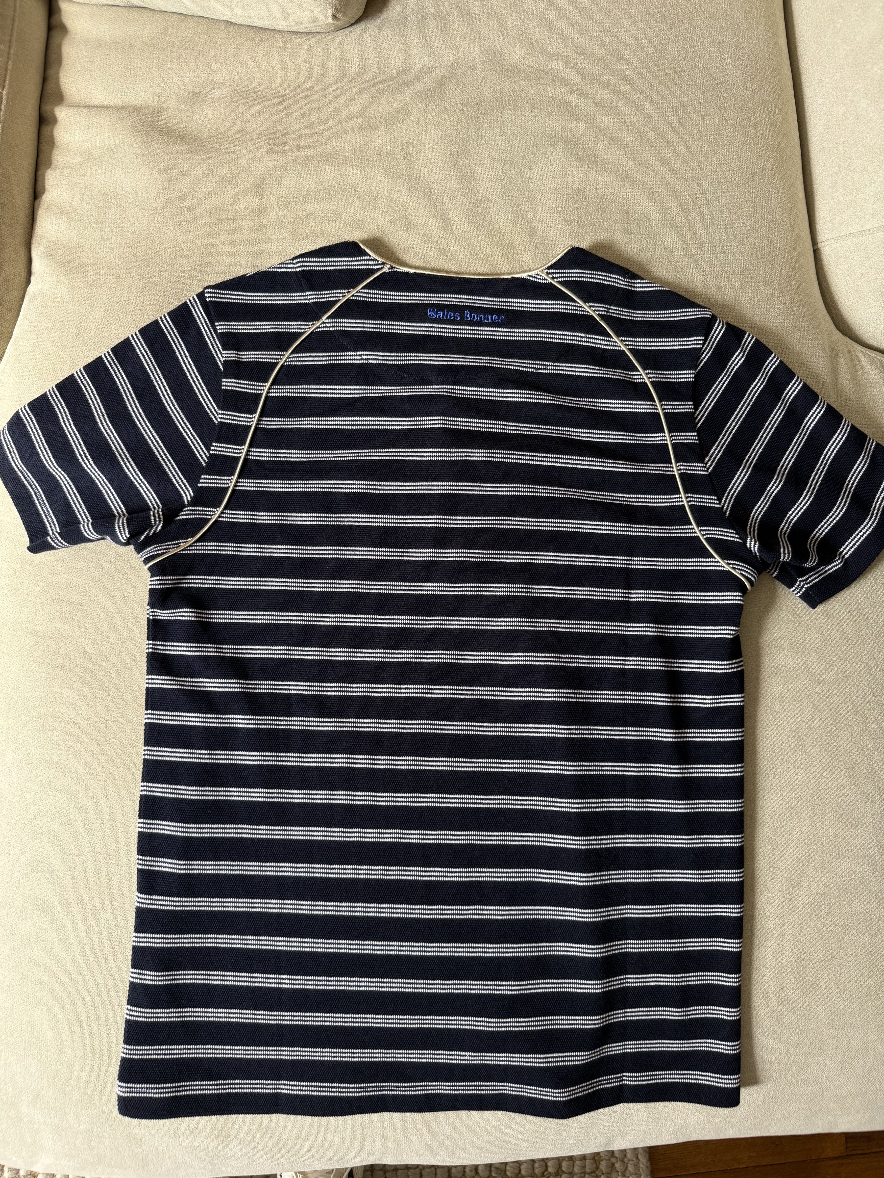 Wales Bonner Wales Bonner Isaiah T-Shirt 'Navy/White' - Men's Small Size US S / EU 44-46 / 1 - 5 Thumbnail
