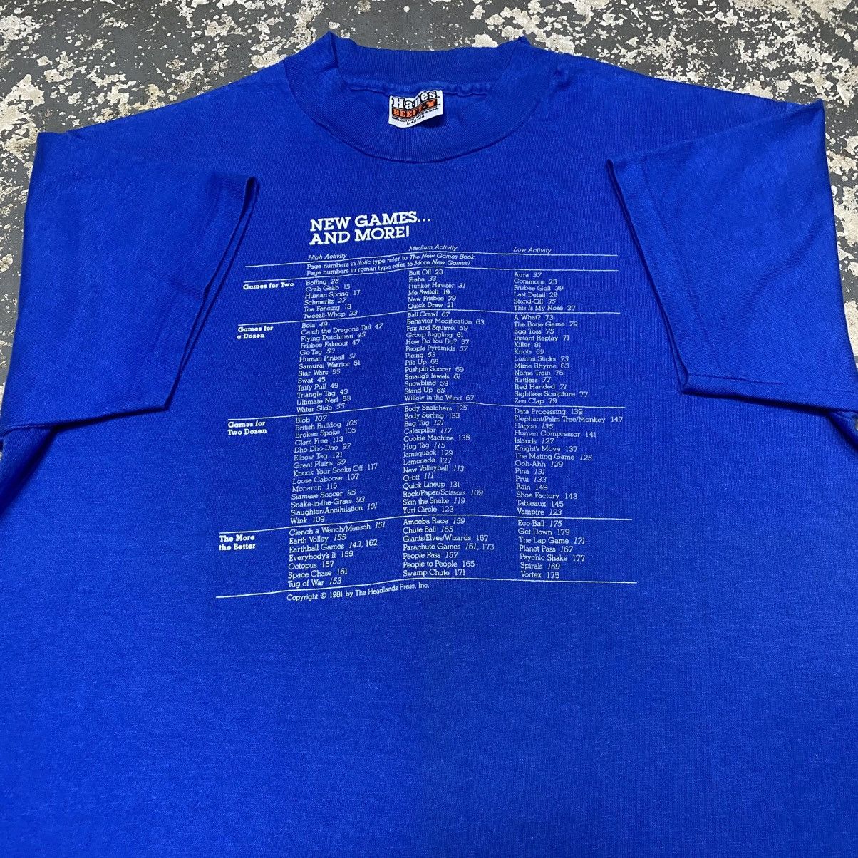 Vintage Vintage New Games And More 1981 Tshirt Size US L / EU 52-54 / 3 - 3 Thumbnail