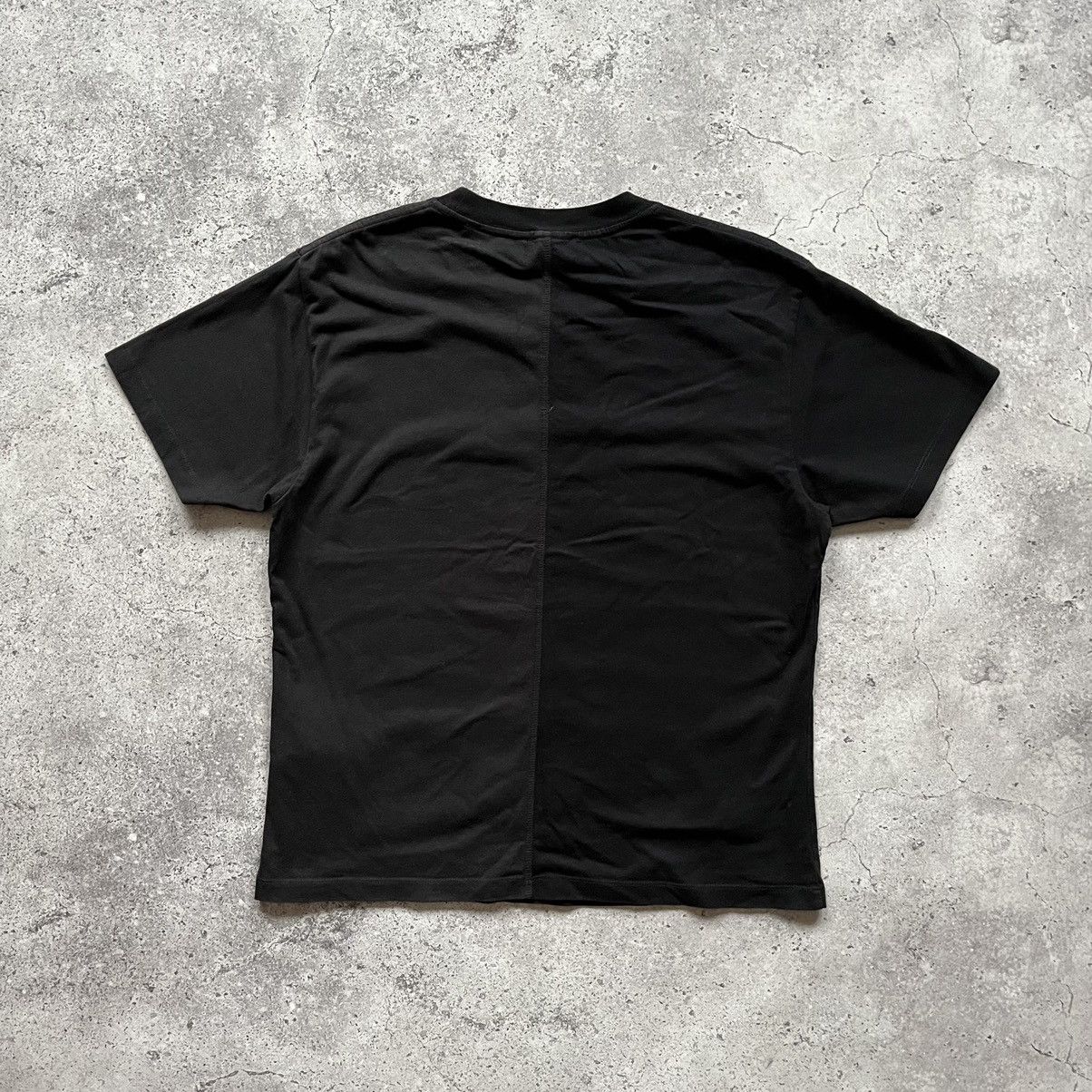Designer × The Kooples The Kooples Patchwork Logo Print Faded Black T Shirt M size Size M / US 6-8 / IT 42-44 - 7 Thumbnail