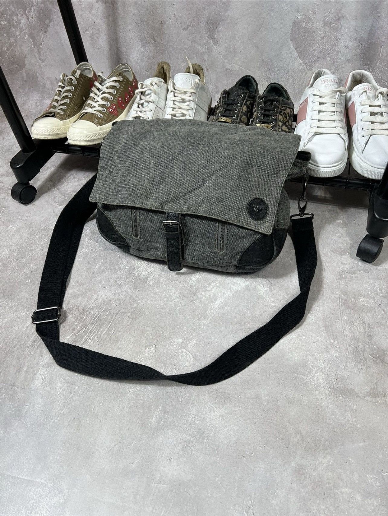 Vintage Armani Jeans Denim Distressed Bag