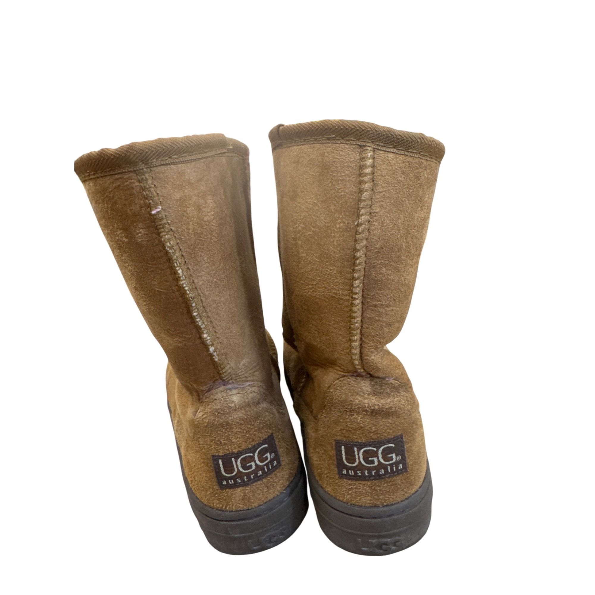 Ugg Ugg Womens Brown Leather Wool Ankle Boots Size 6W SKU8191 Size US 6 / IT 36 - 6 Thumbnail
