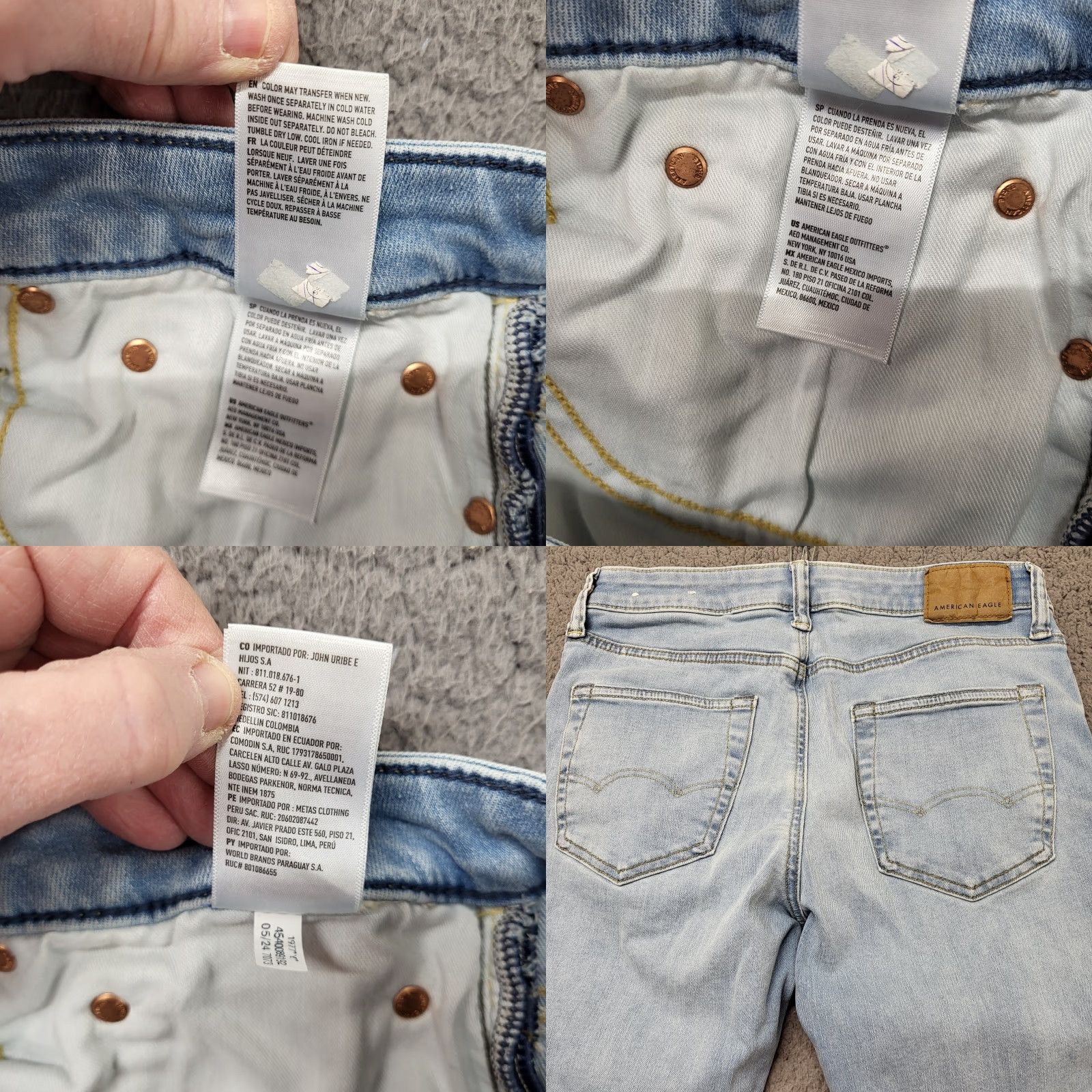 American Eagle Outfitters American Eagle Outfitters Jeans Men's 29x32 Easy Flex Skinny Mid Rise Blue Denim Distressed No Size US 29 - 9 Thumbnail