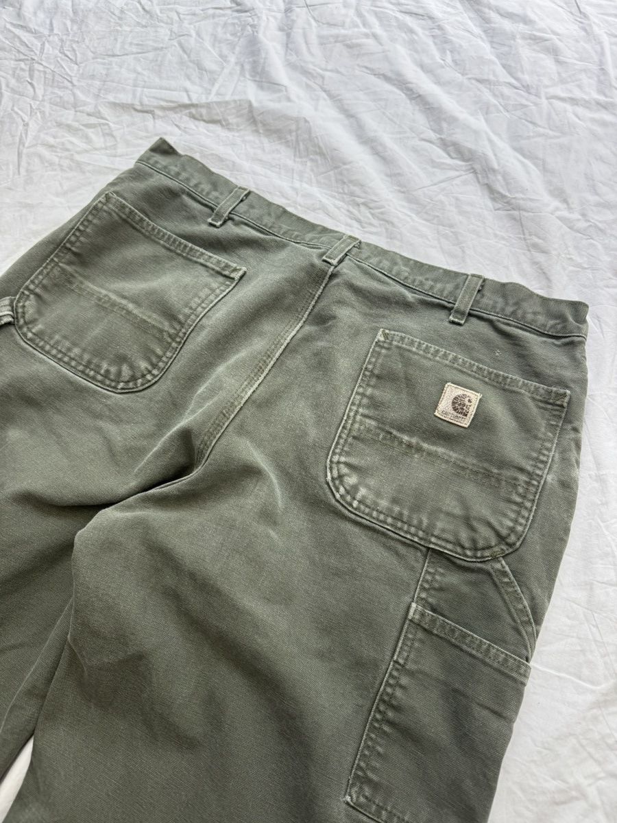 Carhartt Vintage Faded Moss Green Carhartt Work Wants Size US 38 / EU 54 - 3 Thumbnail