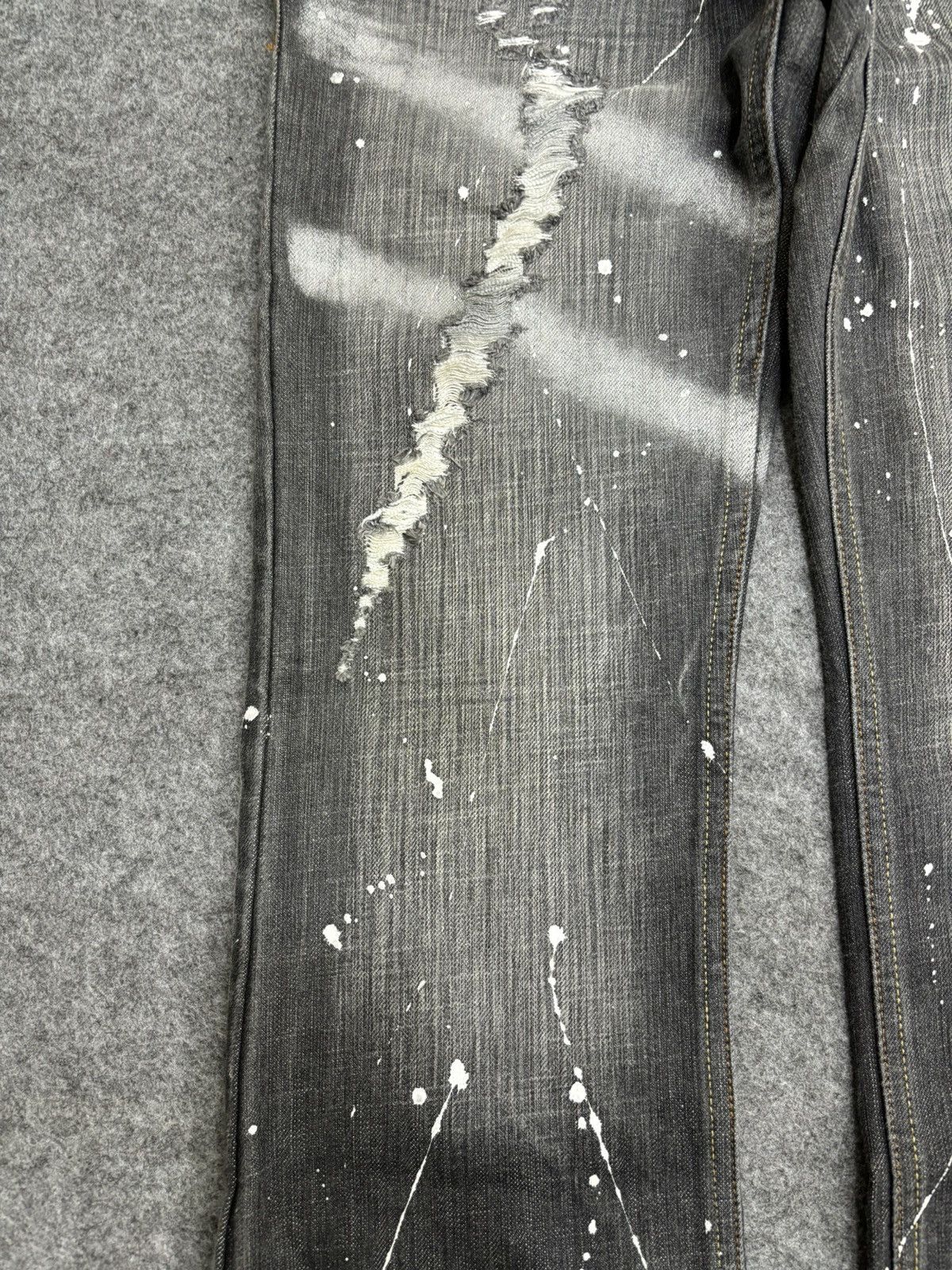 Seditionaries 💥FLARE💥 RHYME Japan Painter Spiky Distressed Denim F566 Size US 28 / EU 44 - 7 Thumbnail