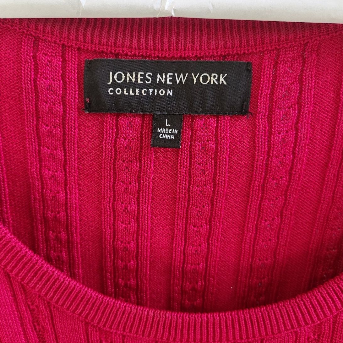 Other Jones New York Collection Magenta Knit Sleeveless Blouse - L Size L / US 10 / IT 46 - 3 Thumbnail