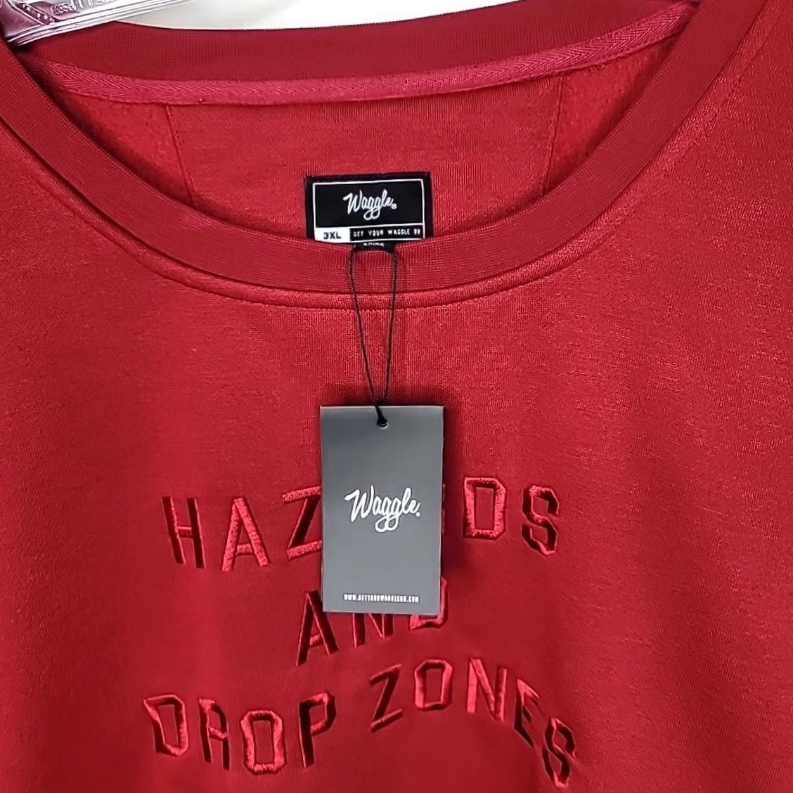 Vintage Waggle Red Hazards & Drop Zones Golfing Crew Sweatshirt Size US XXL / EU 58 / 5 - 5 Thumbnail