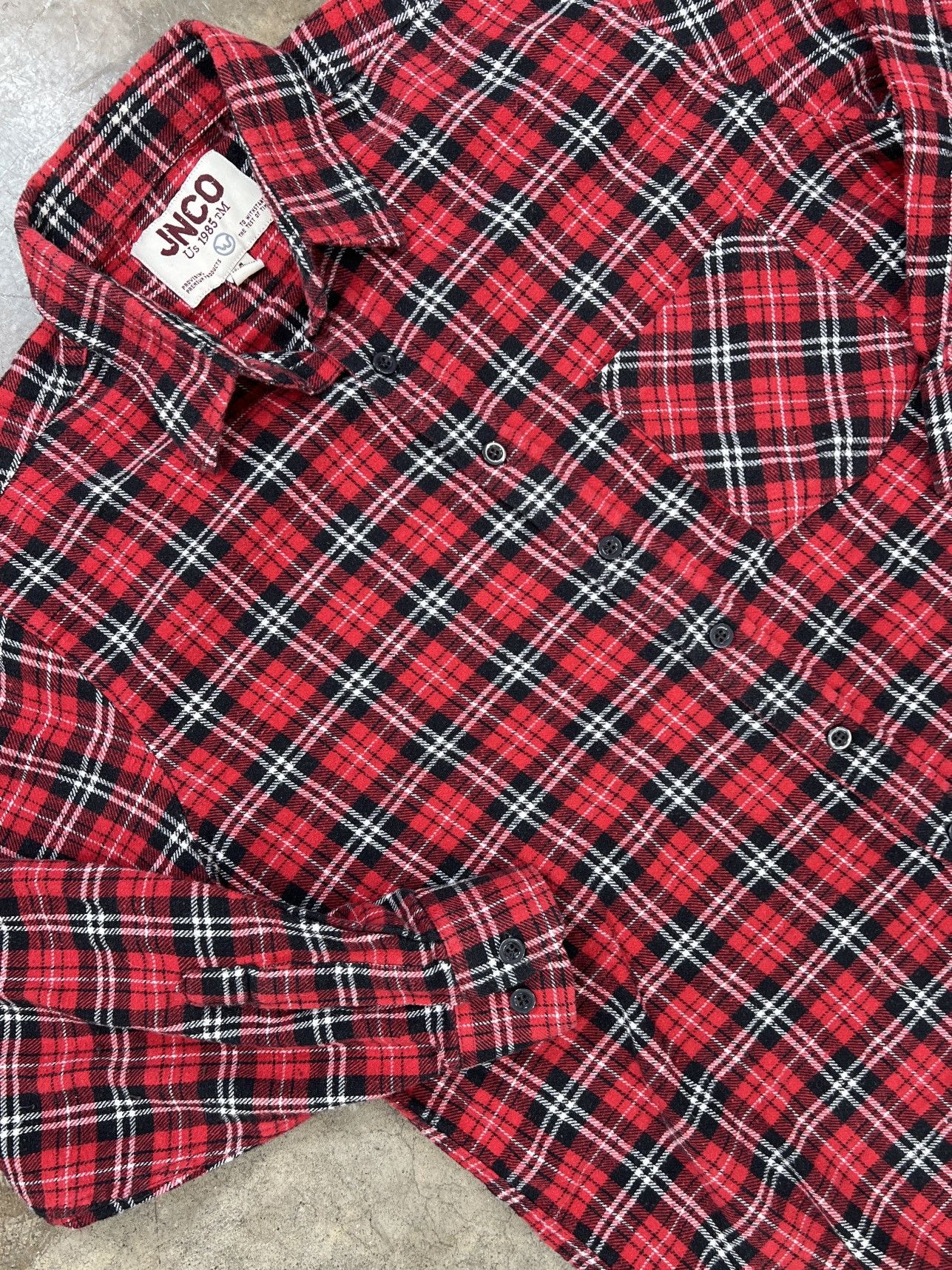 JNCO × Vintage Vintage JNCO Button Up Red Flannel Medium Size US M / EU 48-50 / 2 - 1 Thumbnail