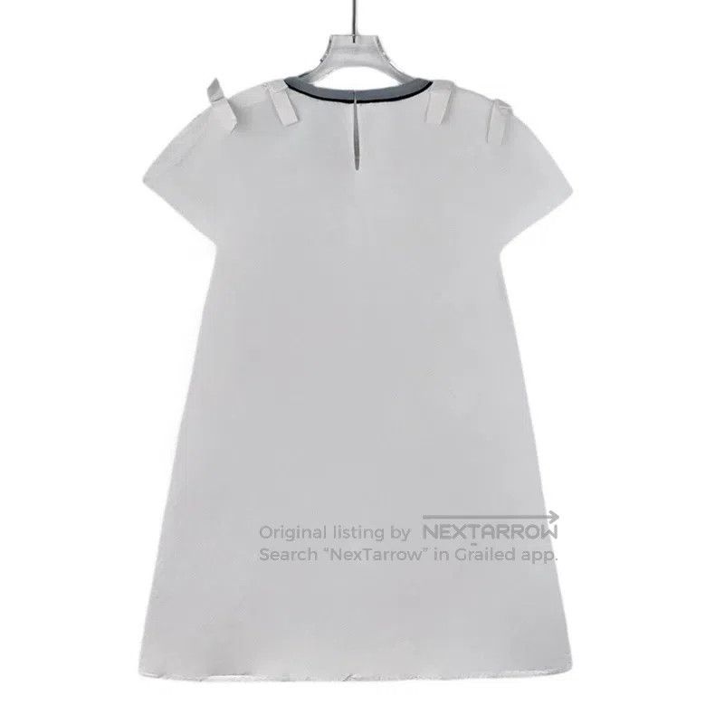 Fendi Fendi White Bow Round Neck Short Sleeve Dress Size XS / US 0-2 / IT 36-38 - 2 Thumbnail