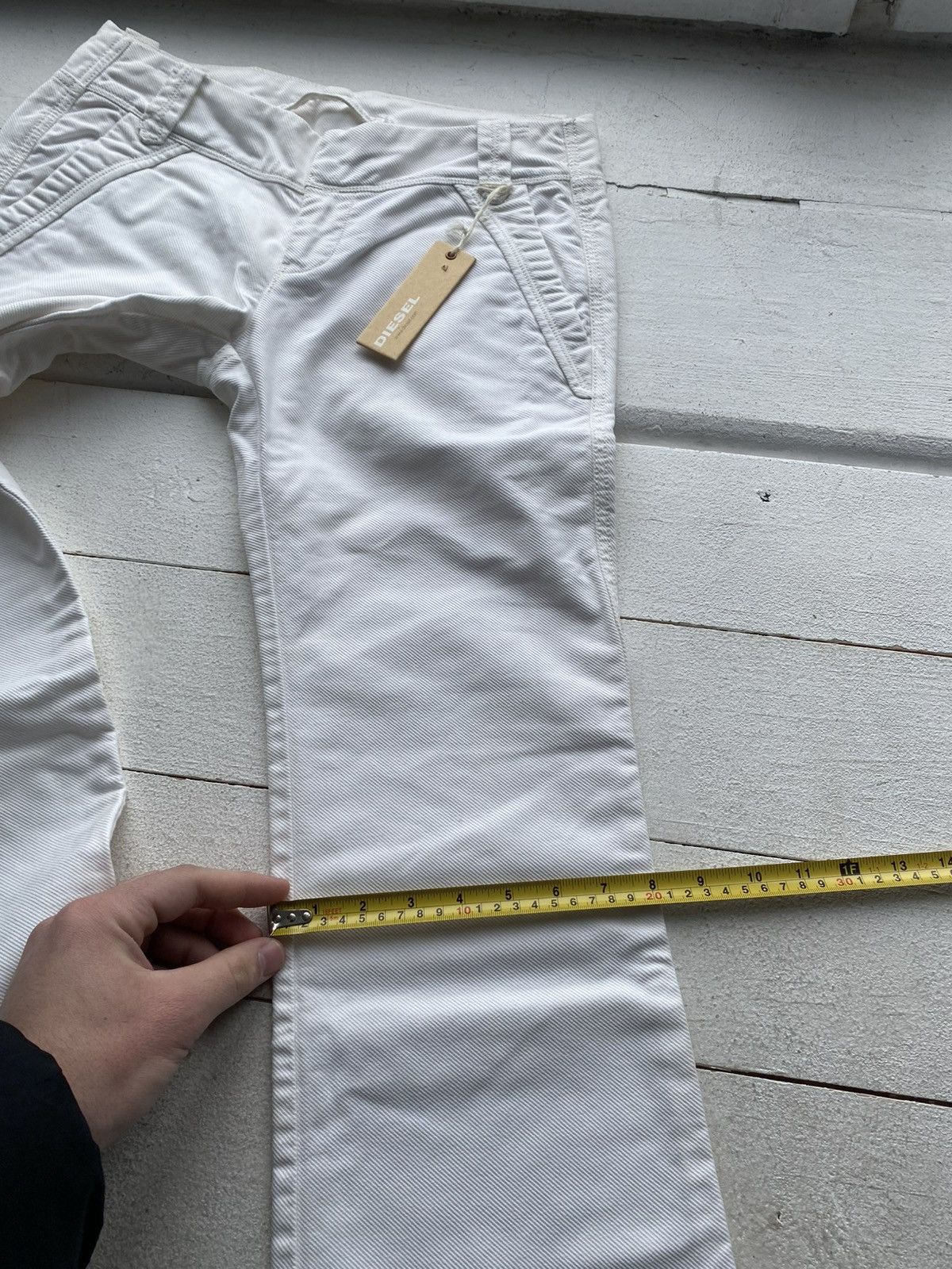 Diesel NWT Bootcut Diesel White Military Utility Pants Deadstock Size 27" / US 4 / IT 40 - 17 Thumbnail