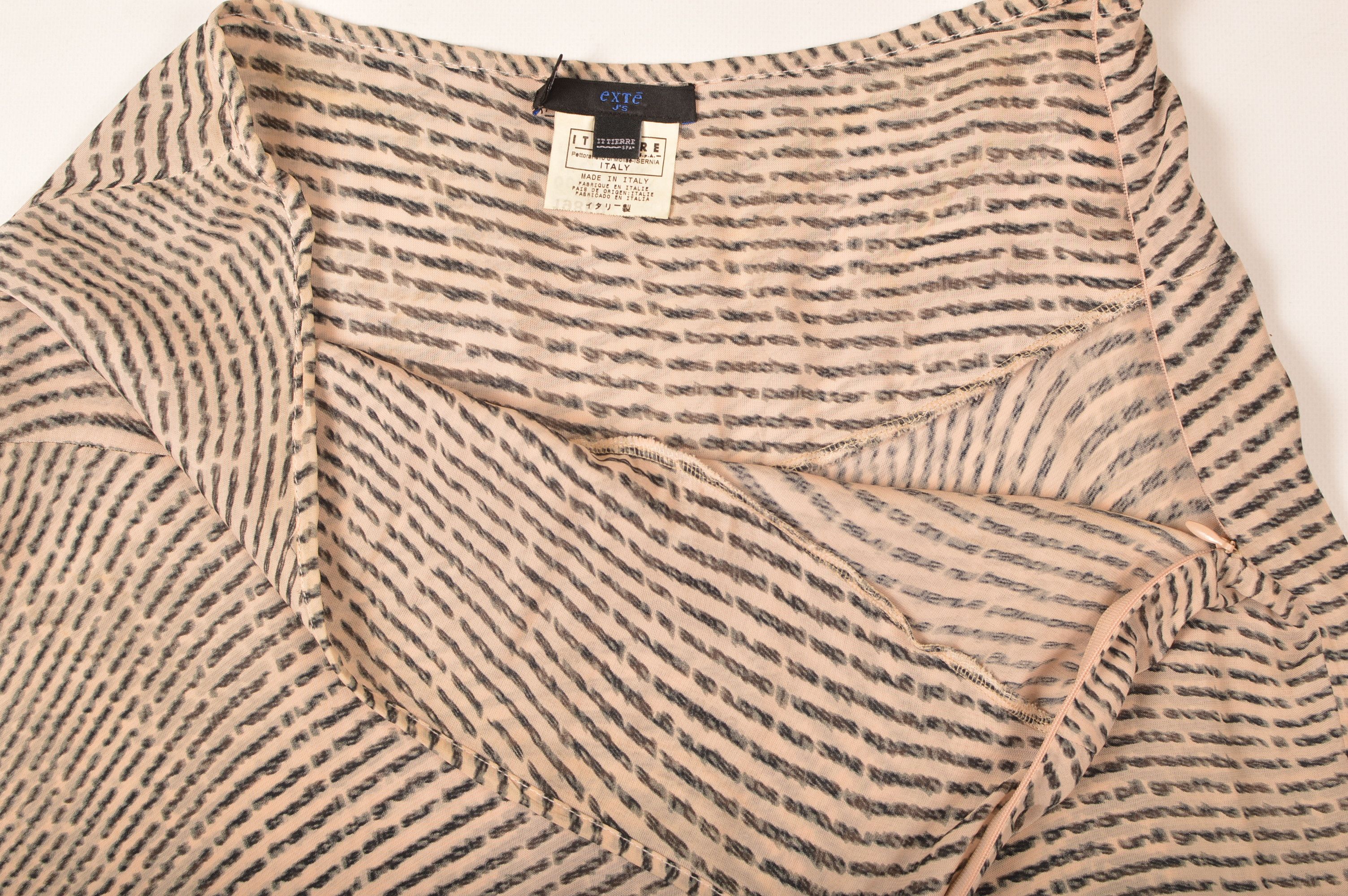 Designer × Vintage J's Exte Blurry Print Vintage Asymmetrical Viscose Skirt Size 32" / US 10 / IT 46 - 4 Thumbnail