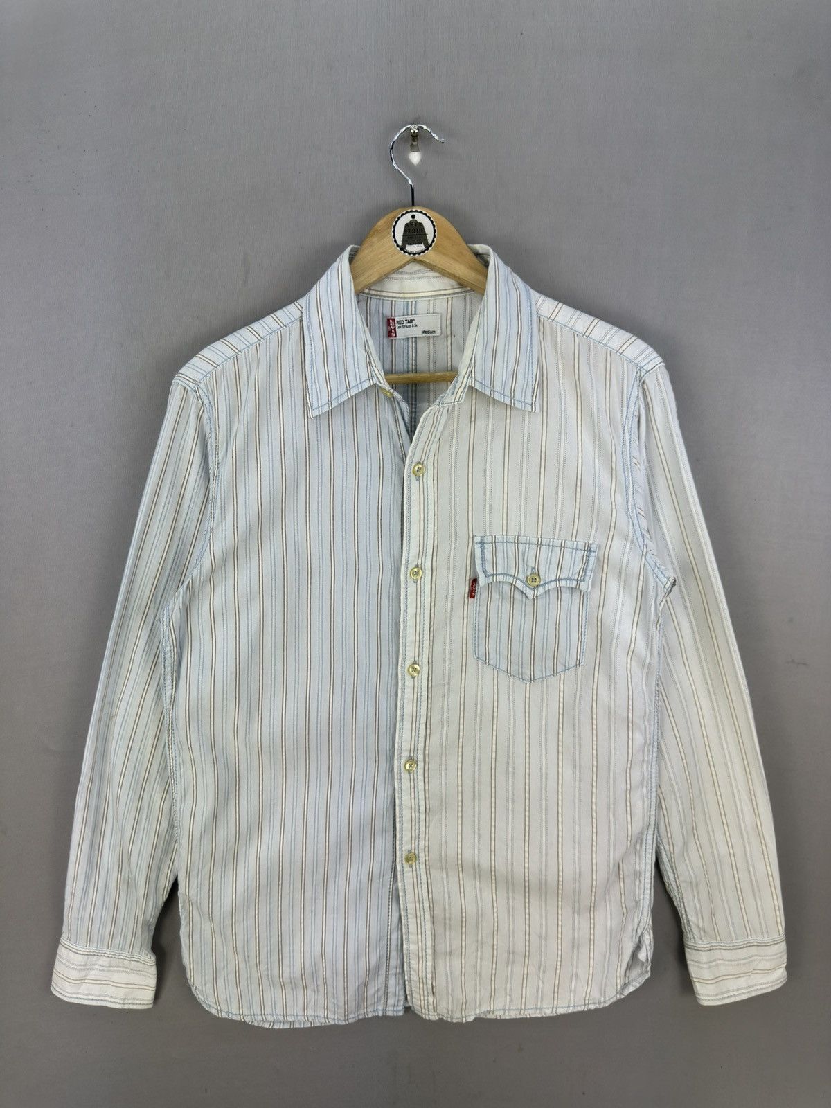 Levi's Levis Red Tab Two Tone Worker Shirt Size US M / EU 48-50 / 2 - 1 Thumbnail