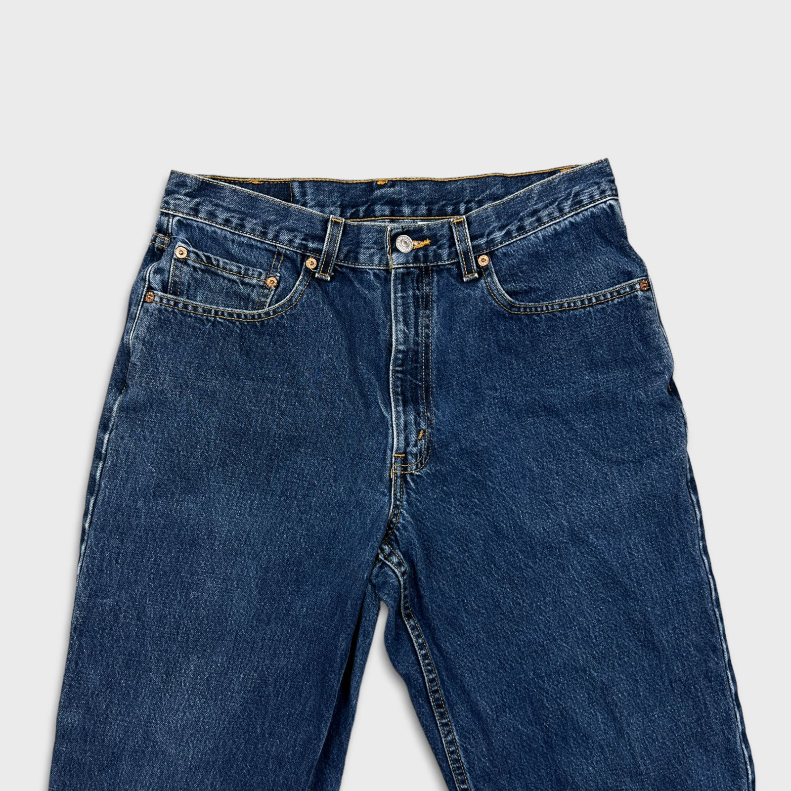 Levi's × Vintage Levi's 550 Jeans 32x27 Relaxed Fit Frayed Hem 90s Denim Pant Size US 32 / EU 48 - 2 Thumbnail