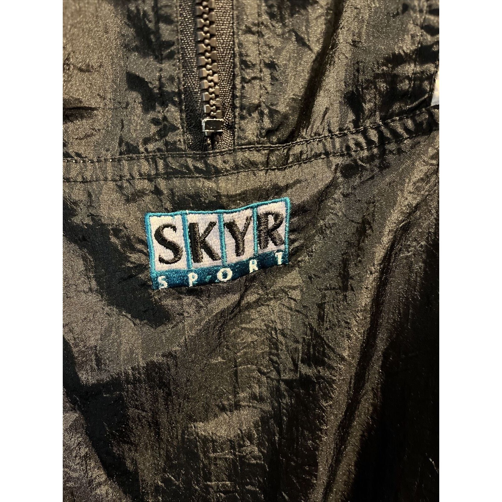 The Unbranded Brand Skyr VTG Men’s XL Black Blue 1/2 Zip LS Nylon Poly Jacket Size US XL / EU 56 / 4 - 6 Thumbnail