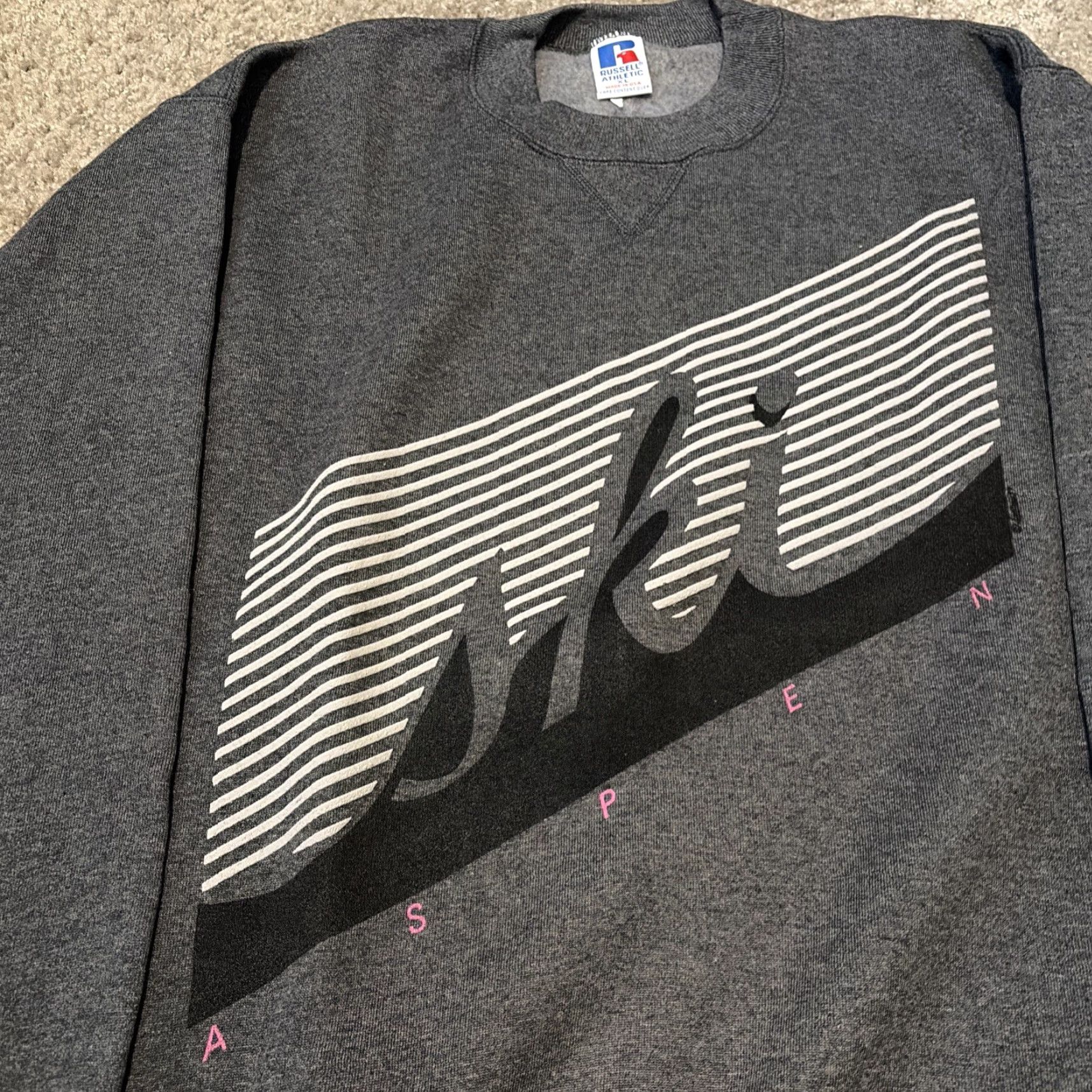 Russell Athletic VINTAGE Russell Athletic USA Ski Aspen Crewneck Sweatshirt XL NEW NWT Mens Gray Pullover Skiing USA Crewneck Sweatshirt Size US XL / EU 56 / 4 - 3 Thumbnail