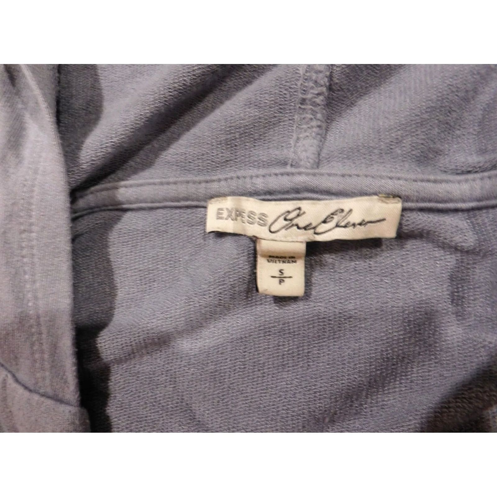Express Express Womens Sweater Small blue Pullover stretch hoodie Size S / US 4 / IT 40 - 4 Thumbnail