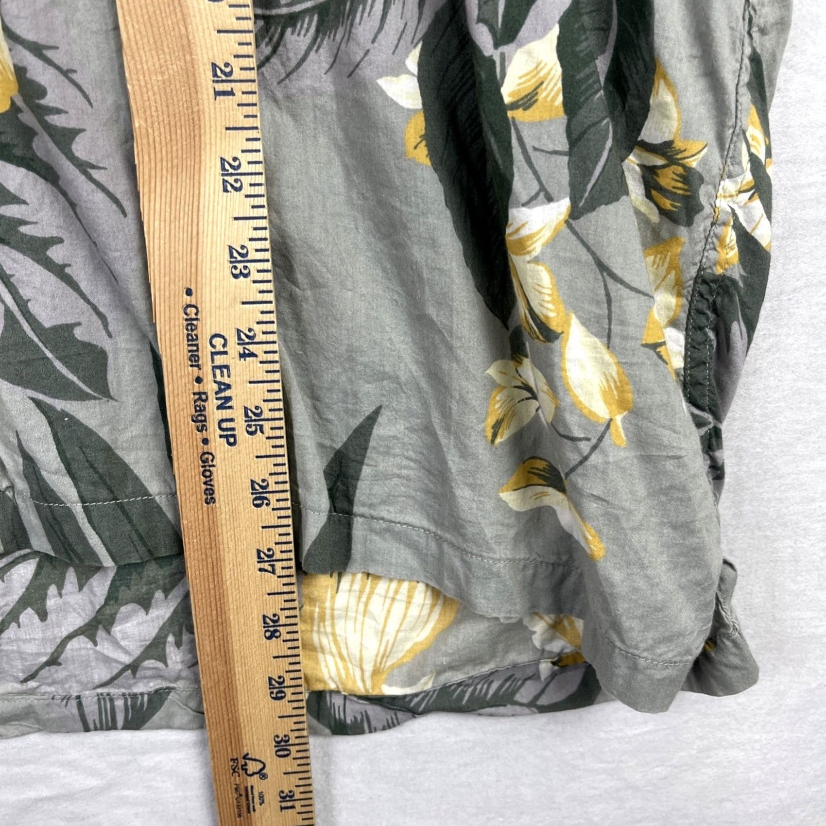 Abercrombie & Fitch Abercrombie & Fitch Shirt Mens XL Gray Button Up Floral Hawaiian Tropical Relaxed Fit Size US XL / EU 56 / 4 - 6 Thumbnail