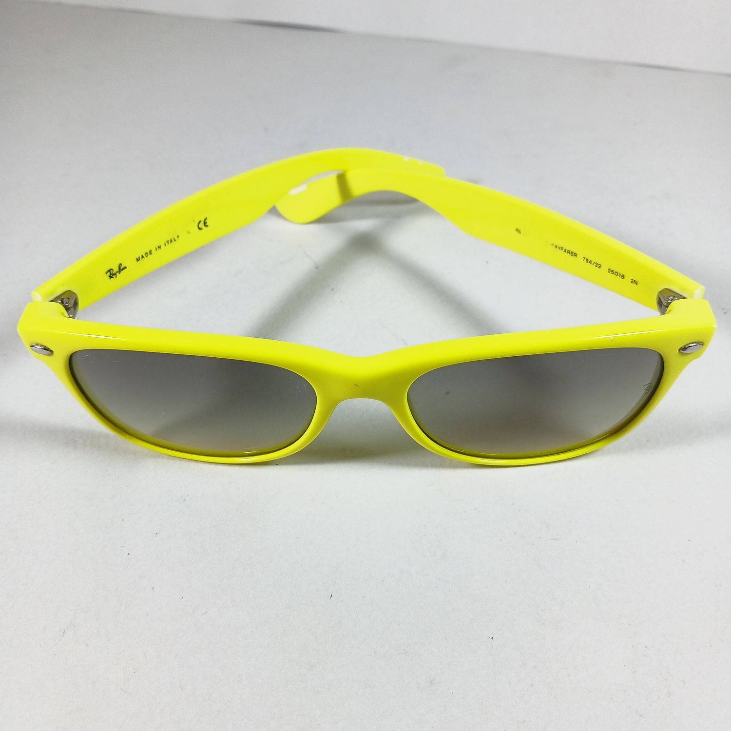RayBan Ray Ban RB2132 Neon Yellow New Wayfarer Unisex Sunglasses Size ONE SIZE - 7 Thumbnail