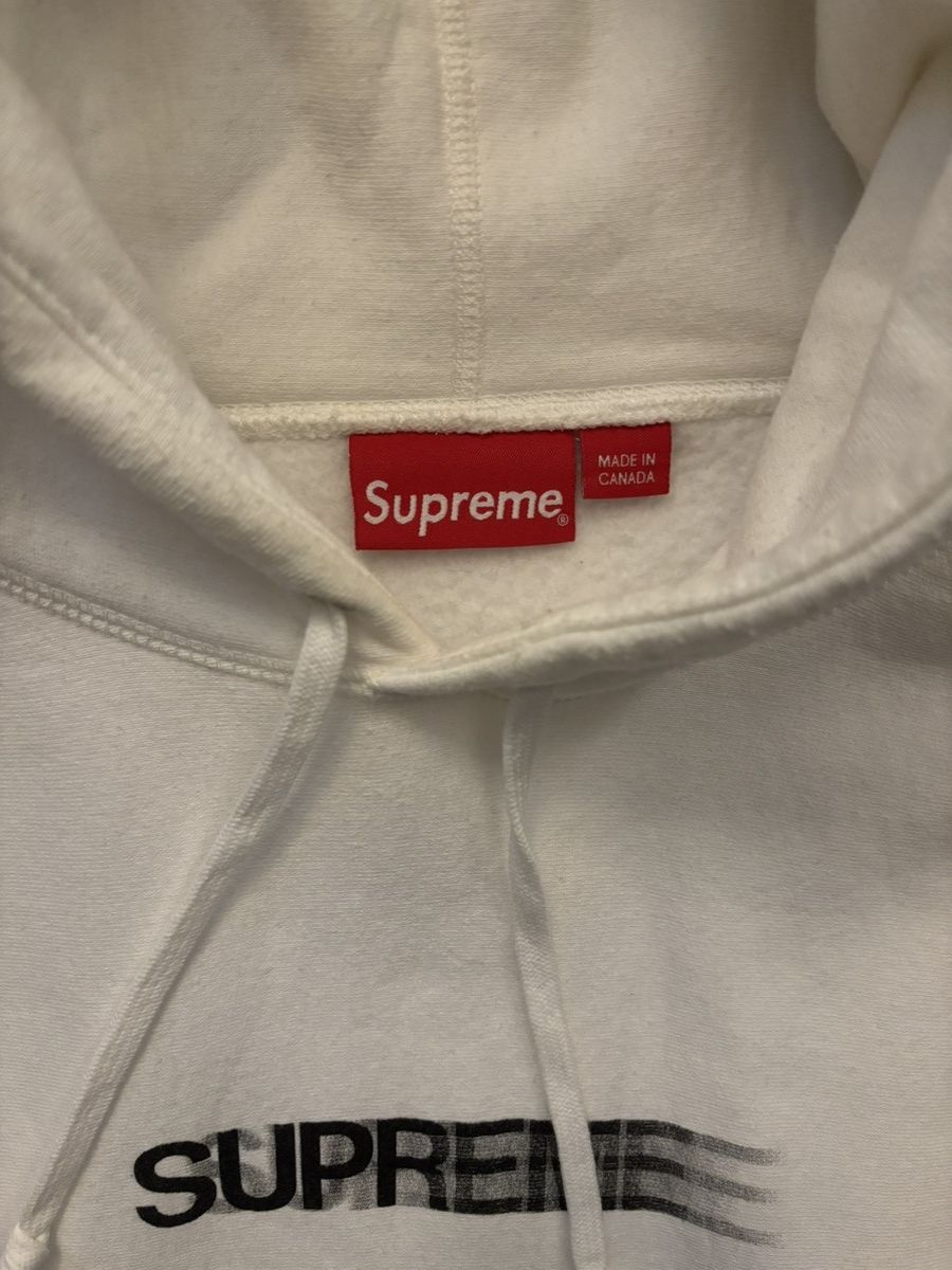 Supreme Supreme White Motion Logo Hoodie Sweatshirt (SS23) - XL Size US XL / EU 56 / 4 - 3 Thumbnail