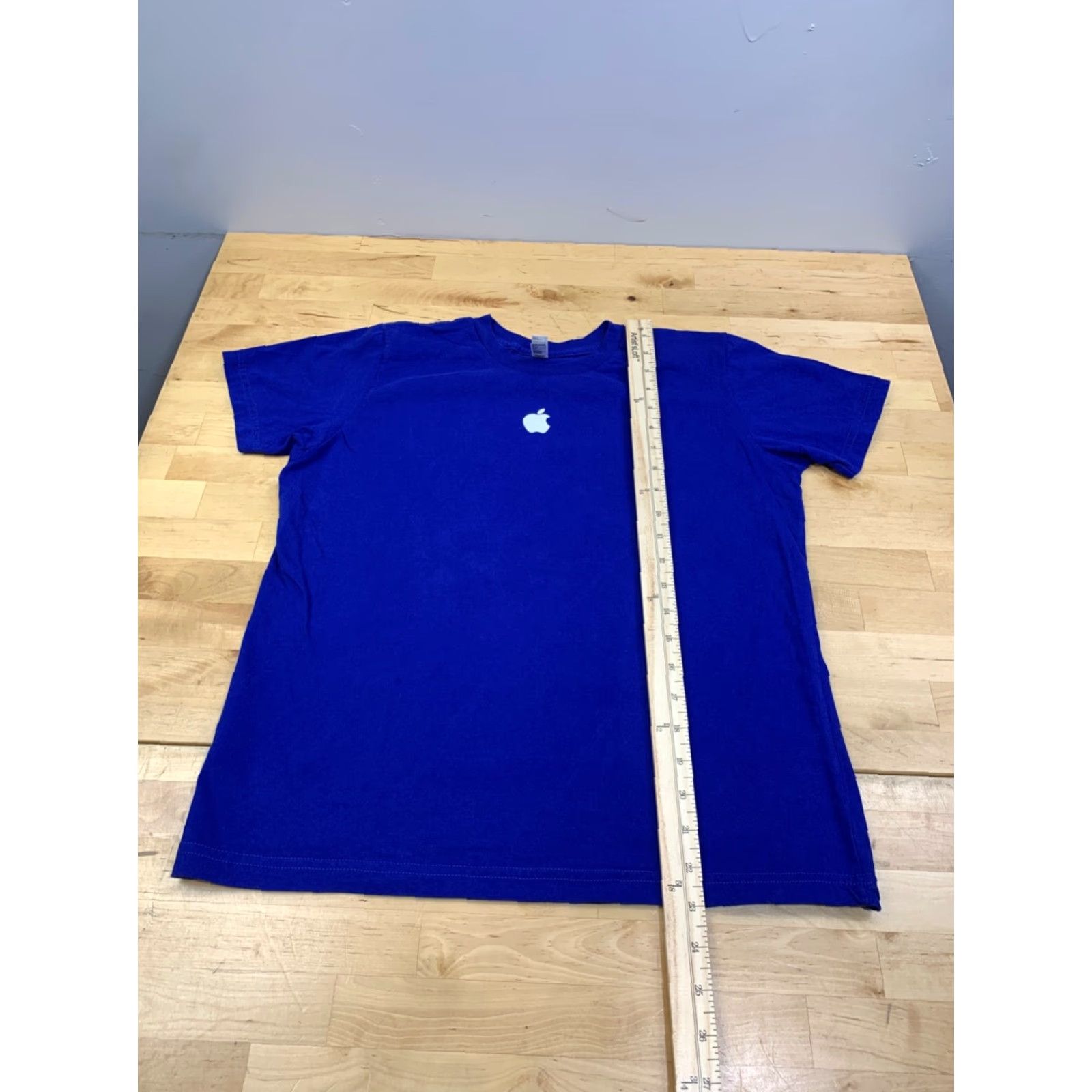 American Apparel Apple Shirt Unisex Adults T-Shirt Short Sleeve Blue Size M Logo Tech 11459 16(M) Classic Geek Nerd Size M / US 6-8 / IT 42-44 - 3 Thumbnail