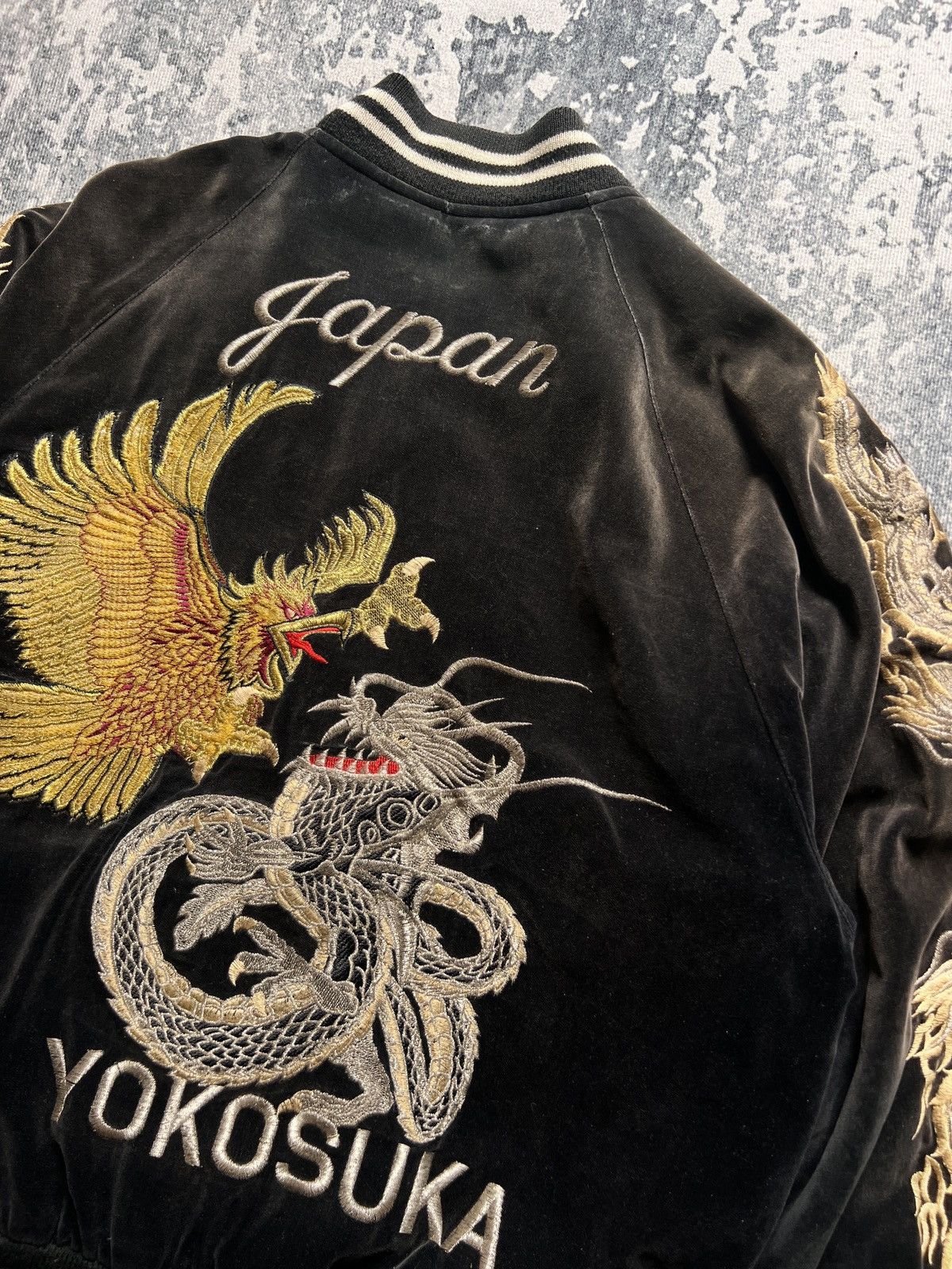 Dulcamara Japan Vtg Velvet Sukajan Japan Yokosuka Souvenir Jacket Size US XL / EU 56 / 4 - 9 Thumbnail