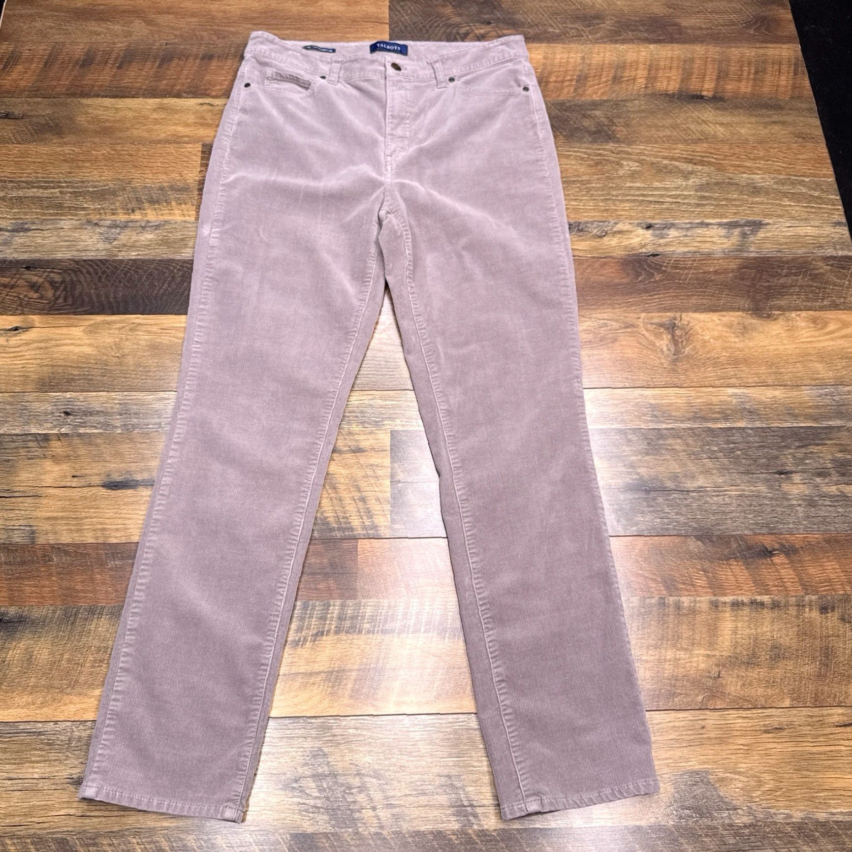Talbots Talbots Pants Corduroy High Waist Straight Leg 10 Gray Stretch Regular Women's Vintage No N/A Size 32" / US 10 / IT 46 - 2 Thumbnail