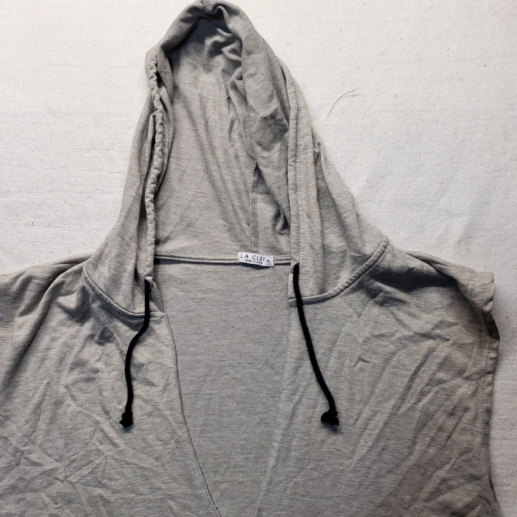 Vintage LA Clef Hoodie Adult Women's XL Gray Sleeveless Hooded Sweater Womens Size XL / US 12-14 / IT 48-50 - 2 Thumbnail