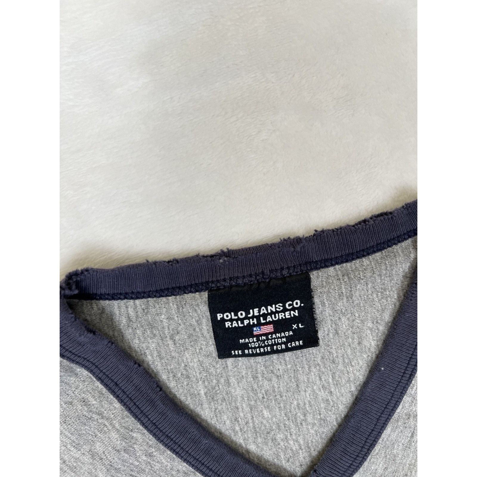 Ralph Lauren Vintage Polo Jeans co Ralph Lauren V-Neck T-Shirt Size XL Y2 Size US XL / EU 56 / 4 - 3 Thumbnail