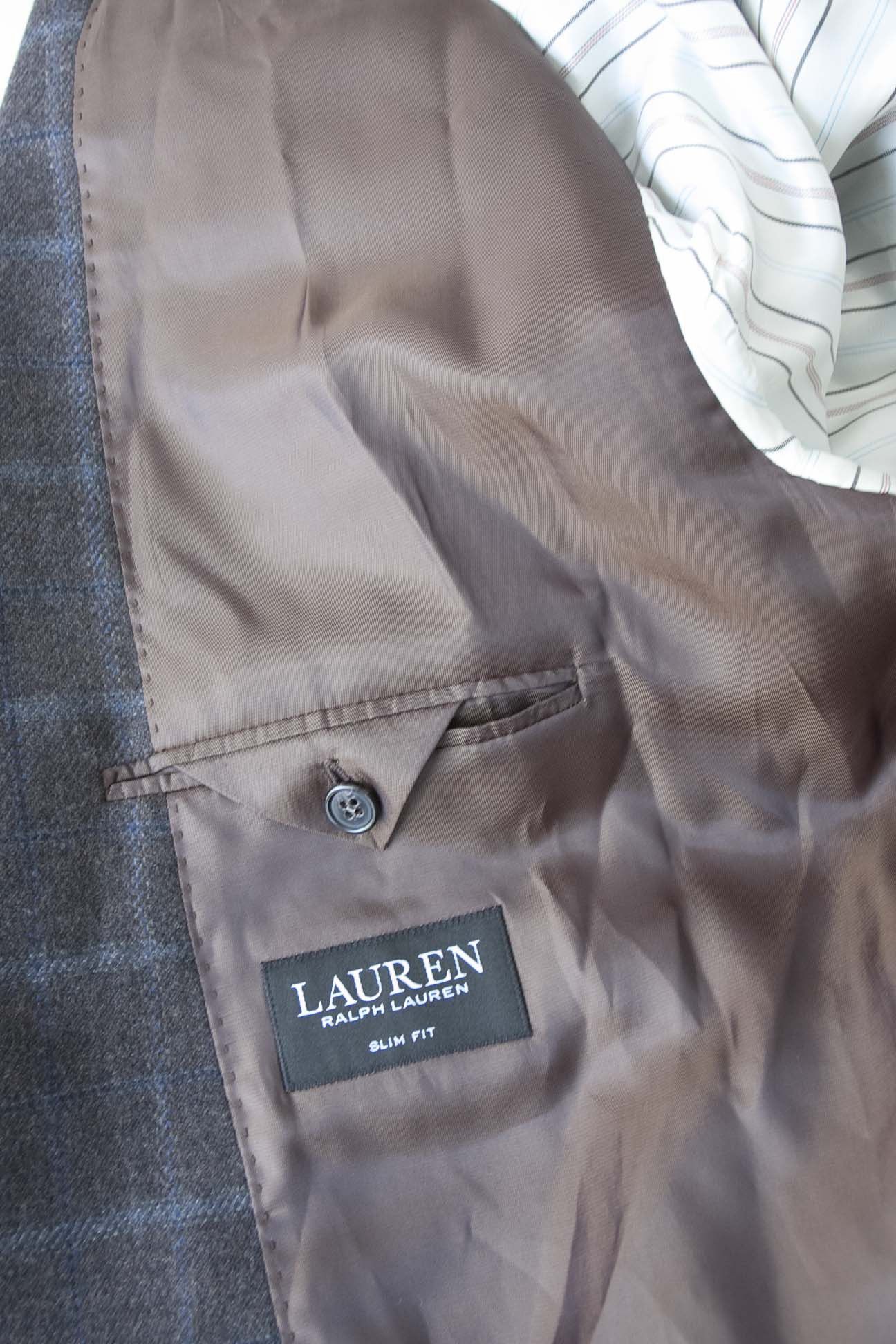 Lauren Ralph Lauren Lauren Ralph Lauren Jacket Wool Size 50R Brown Plaid Size 50R - 2 Thumbnail