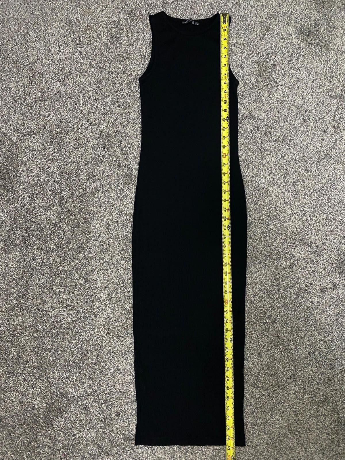 Other I SAW IT FIRST Ribbed Midi Bodycon Dress in Black (US 4) Size S / US 4 / IT 40 - 3 Thumbnail