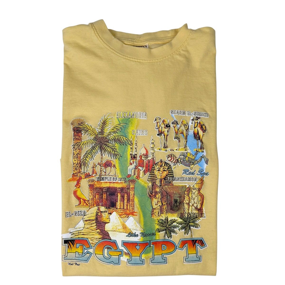 Vintage Vintage 90s Egypt Souvenir Mens Sphinx Pyramid Tee Size US L / EU 52-54 / 3 - 1 Thumbnail