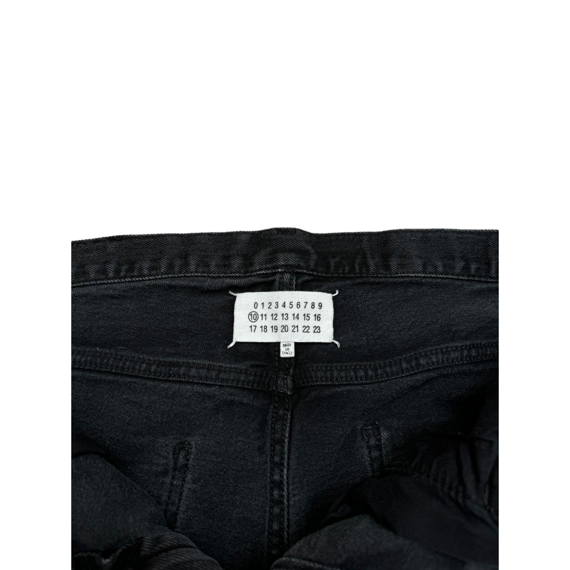 Maison Margiela 4 Stitches Zipped Black Cotton Jeans Size US 33 - 3 Thumbnail