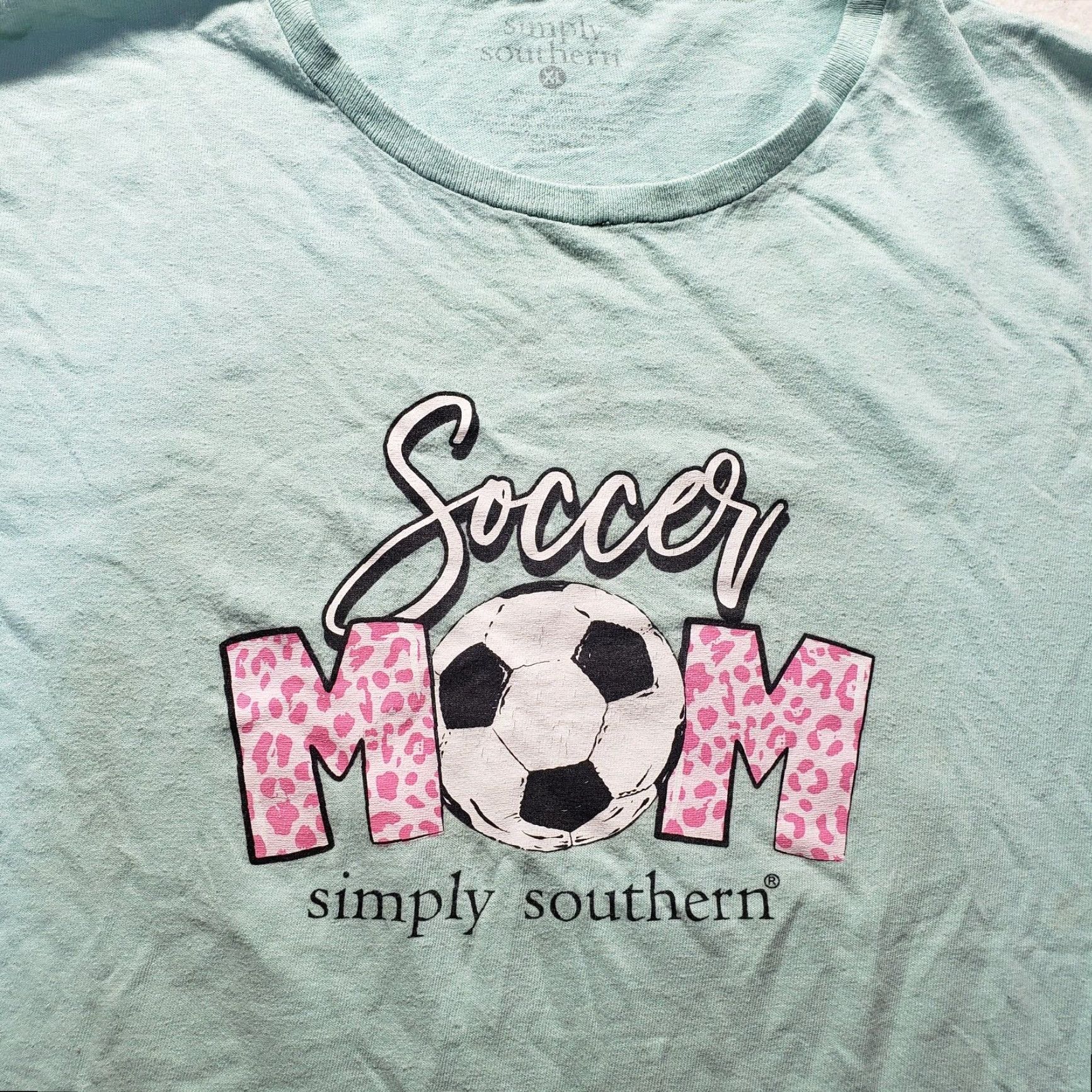 Vintage VINTAGE Simply Southern Shirt Womens XL Green Soccer Mom Biggest Fan T-Shirt 90s Football-Theme Size XL / US 12-14 / IT 48-50 - 3 Thumbnail