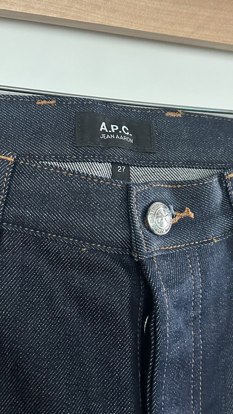 A.P.C. APC Wide Leg Aaron Raw Denim Jeans Size US 27 - 3 Thumbnail