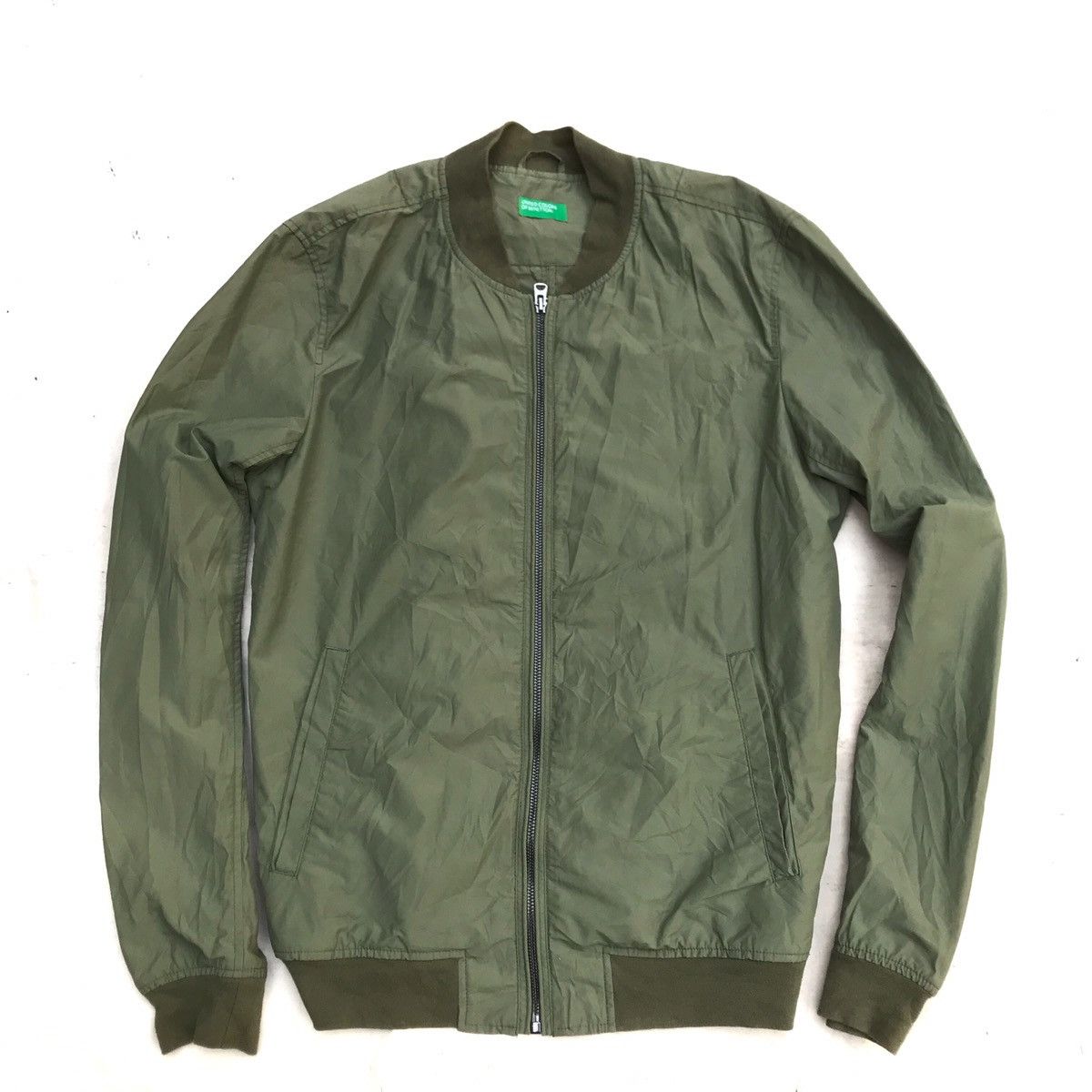 United Colors Of Benetton United Colors of Benetton Green Sage Bomber Flight jacket Size US L / EU 52-54 / 3 - 3 Thumbnail