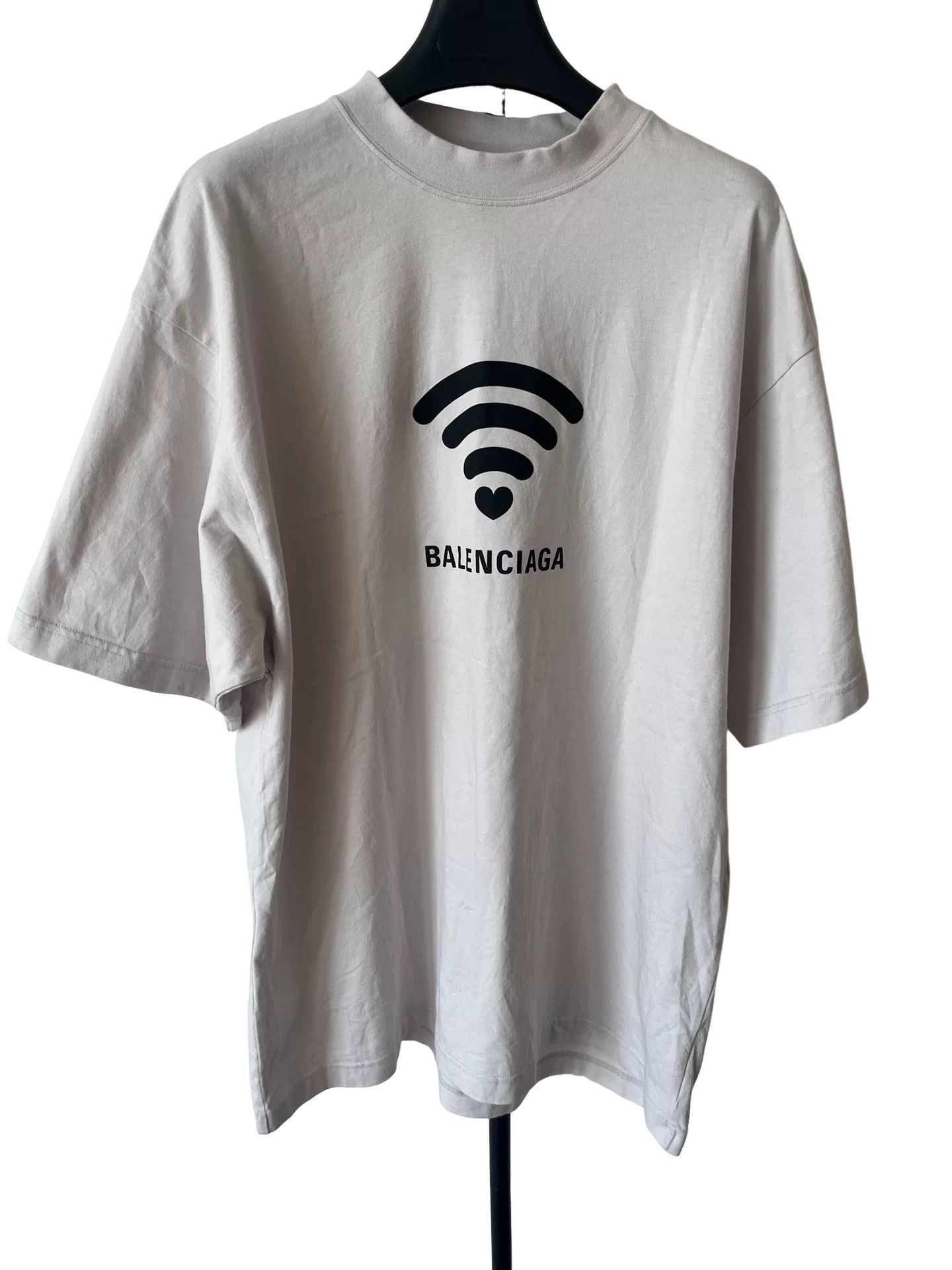 Balenciaga Balenciaga Heart Wifi Logo T-Shirt Size S Size US S / EU 44-46 / 1 - 1 Thumbnail