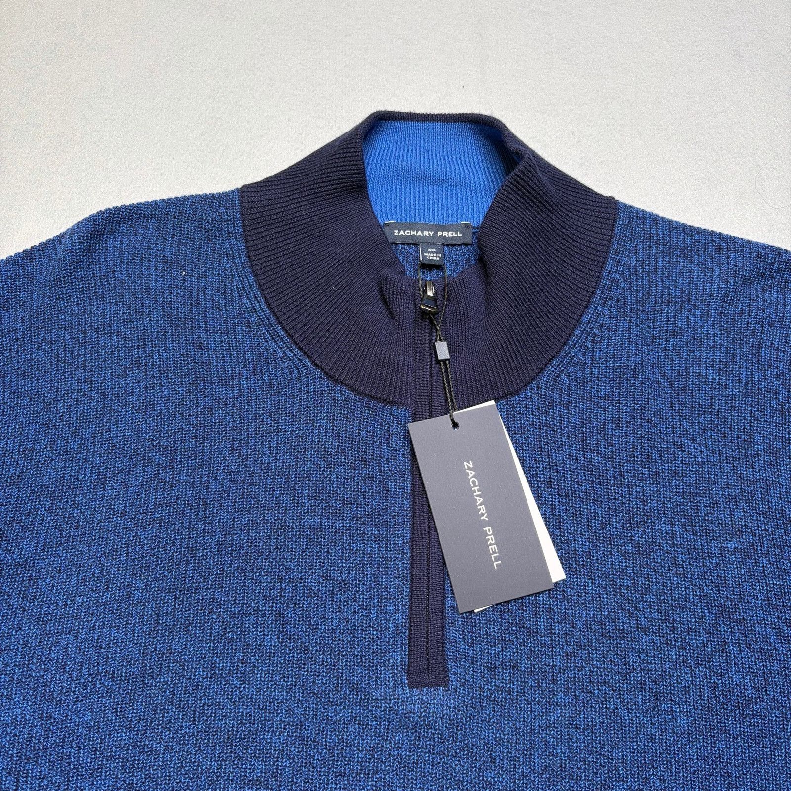 Other Zachary Prell 1/4 Zip Sweater XXL Wool Blend Men Knit NWT Size US XXL / EU 58 / 5 - 9 Thumbnail