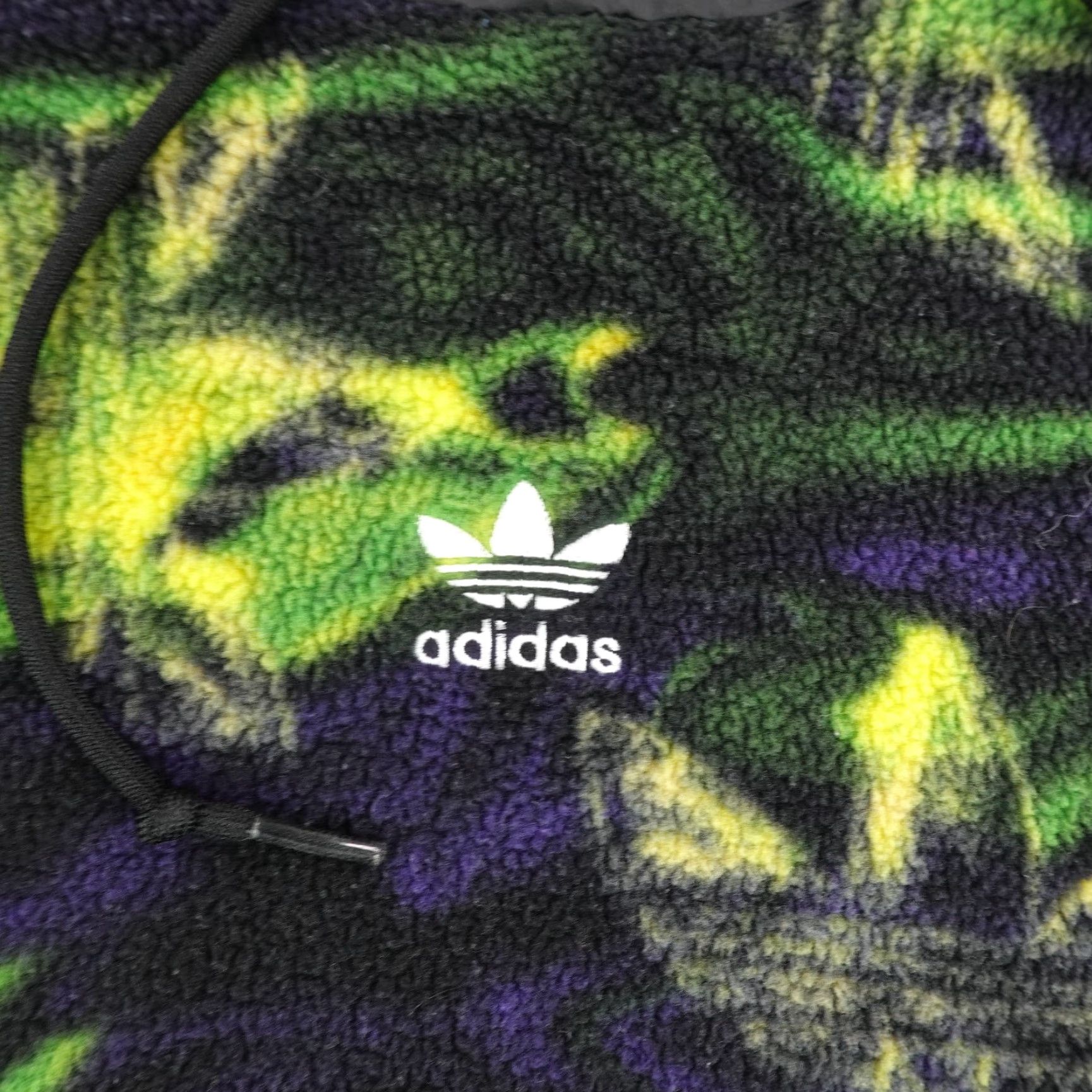 Adidas adidas Hoodie Mens Medium Black Originals Trefoil Hybrid Fleece Sweatshirt Size US M / EU 48-50 / 2 - 3 Thumbnail
