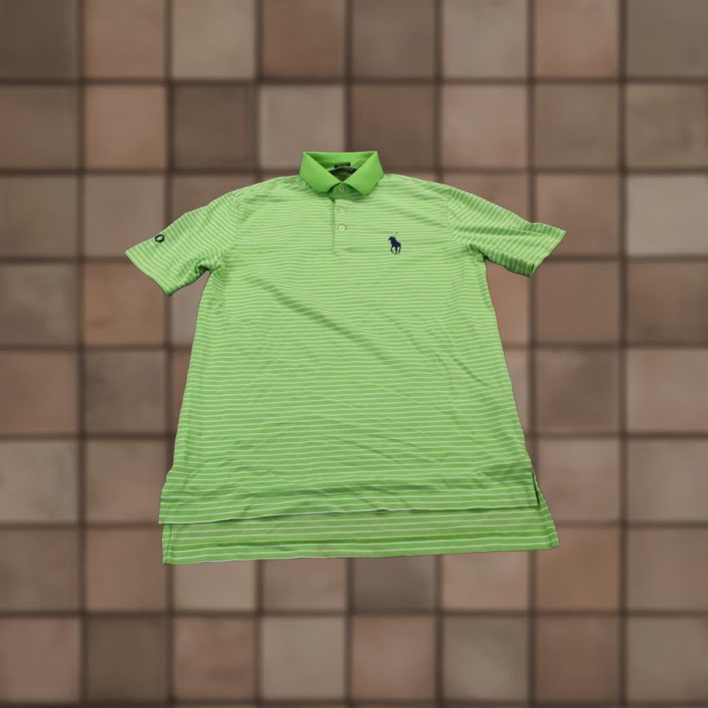 Polo Ralph Lauren Polo Ralph Lauren Polo Shirt Men S Green Striped Golf Performance Stretch Active Size US S / EU 44-46 / 1 - 1 Thumbnail