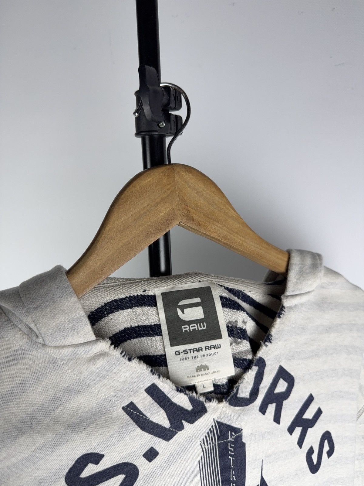 G-Star Vintage Retro 00s Big Logo G-Star Raw Stripe Hoodie Size US L / EU 52-54 / 3 - 6 Thumbnail