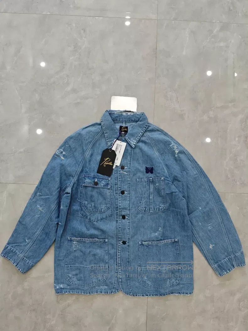 Needles Needles Embroidered single row long sleeve denim jacket Size US L / EU 52-54 / 3 - 1 Thumbnail