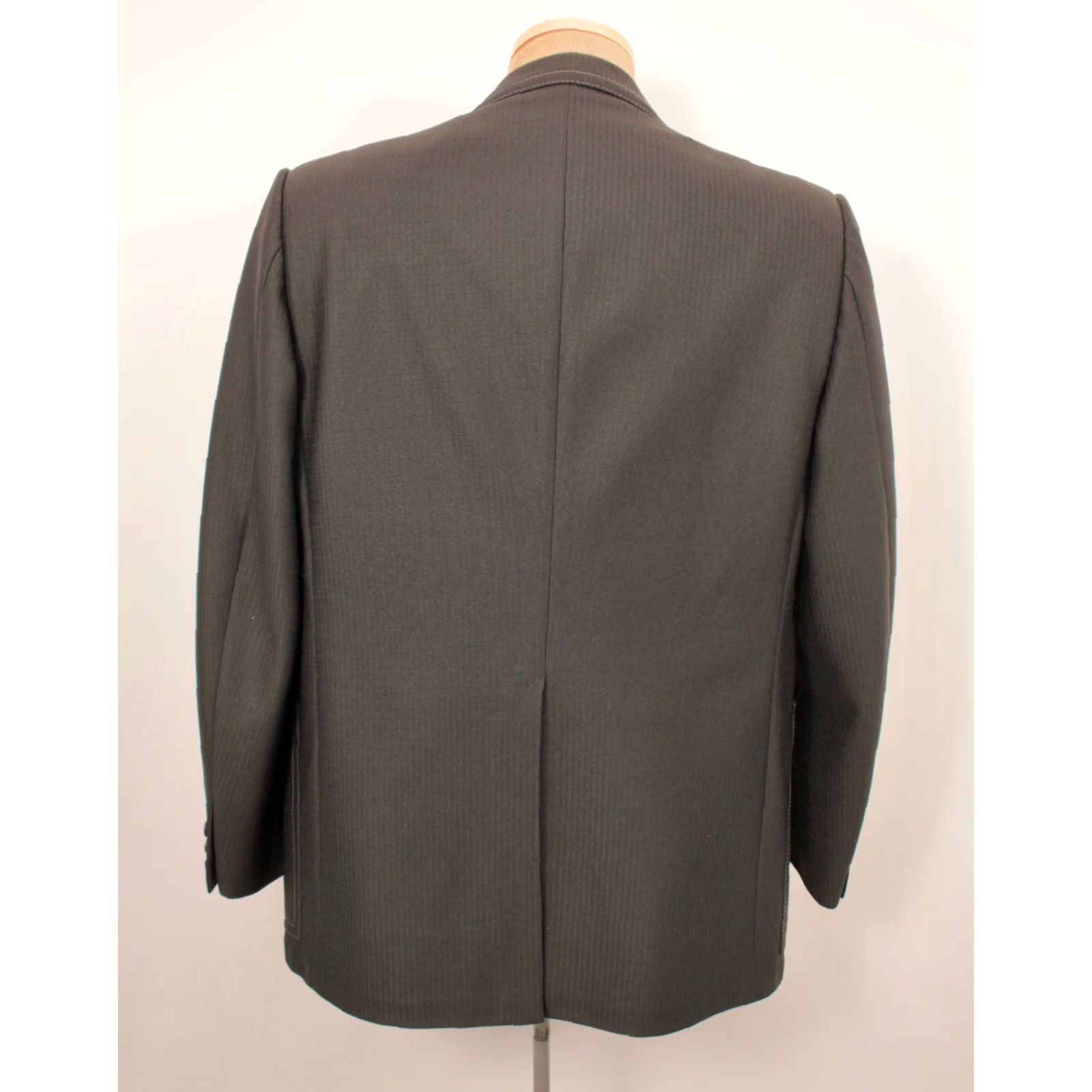 Vintage VINTAGE Men's VTG 70s NOS Black 2 PC Leisure Suit Sz M/L 1970s Disco Mens Size 40R - 4 Thumbnail