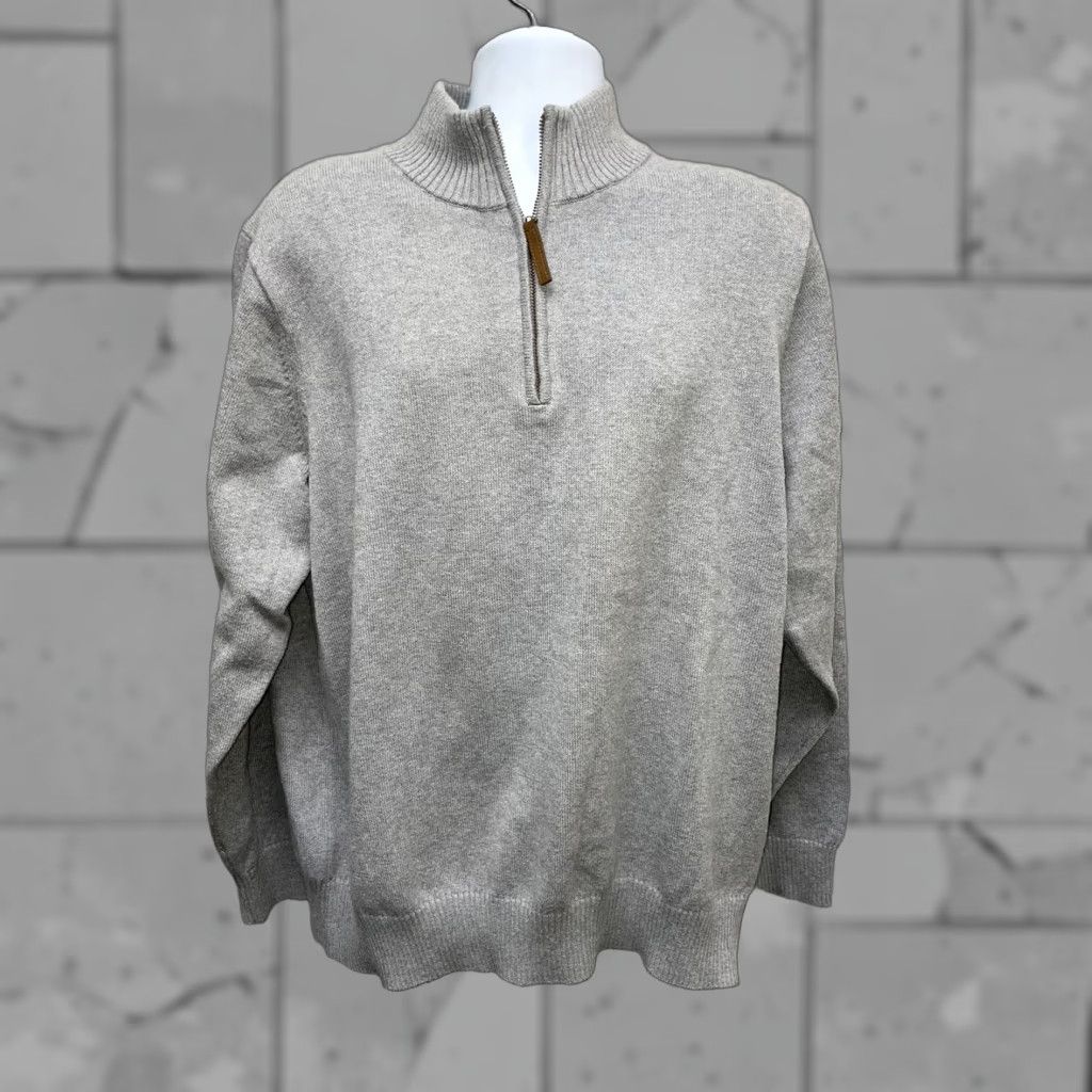 Duluth Trading Company Duluth Trading Company Cotton Blend Grey Half Zip Pullover Mens XL Sweater Zip Gray Pullover Men XL Size US XL / EU 56 / 4 - 1 Thumbnail