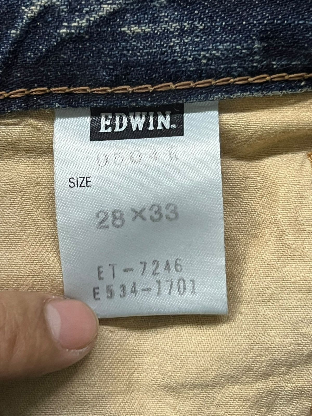 Edwin Vintage 00s Edwin 504R - Faded Mud Wash, Distressed Denim Size US 31 - 14 Thumbnail