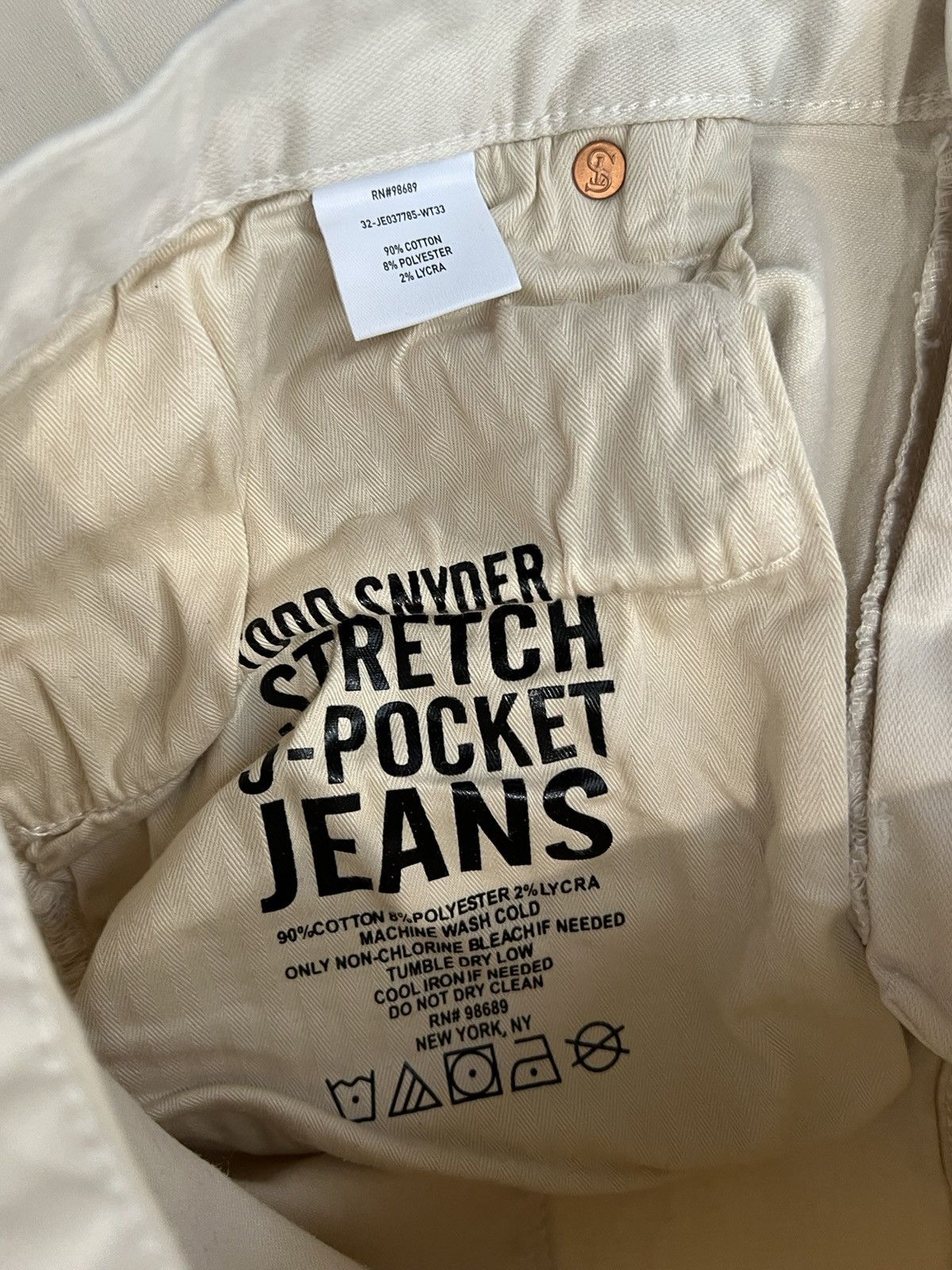 Todd Snyder Todd snyder cream slim fit 5 pocket stretch jeans Size US 36 / EU 52 - 5 Thumbnail