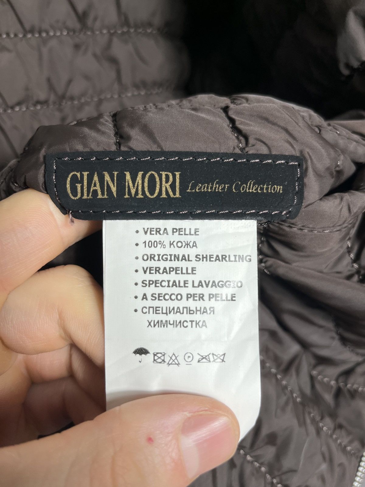 Vera Pelle Gian Mori Leather Shearling Fur Bayan Reversible Jacket Coat Size L / US 10 / IT 46 - 8 Thumbnail
