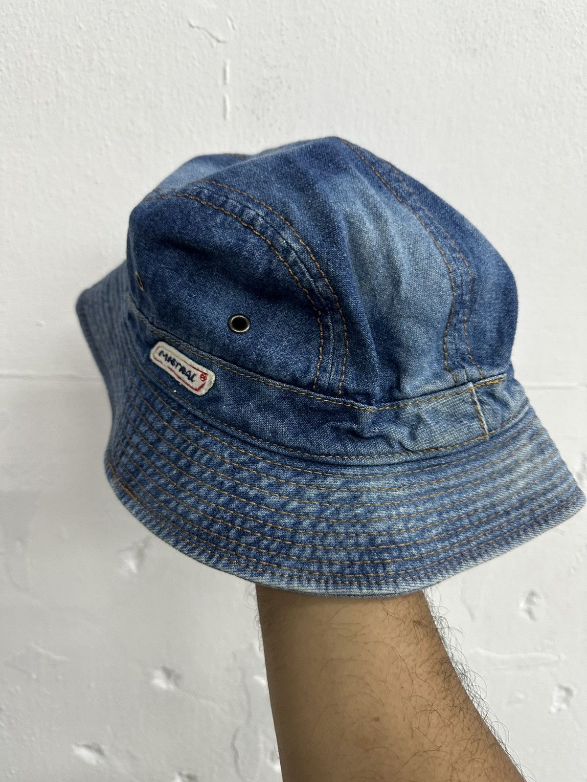Vintage VTG MISTRAL France Denim Bucket Hat Size ONE SIZE - 2 Thumbnail