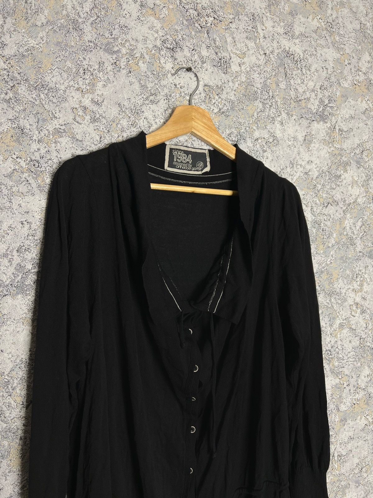 Annette Gortz Annette Gortz Women’s Button Black Designer Cardigan Size L Size L / US 10 / IT 46 - 2 Thumbnail